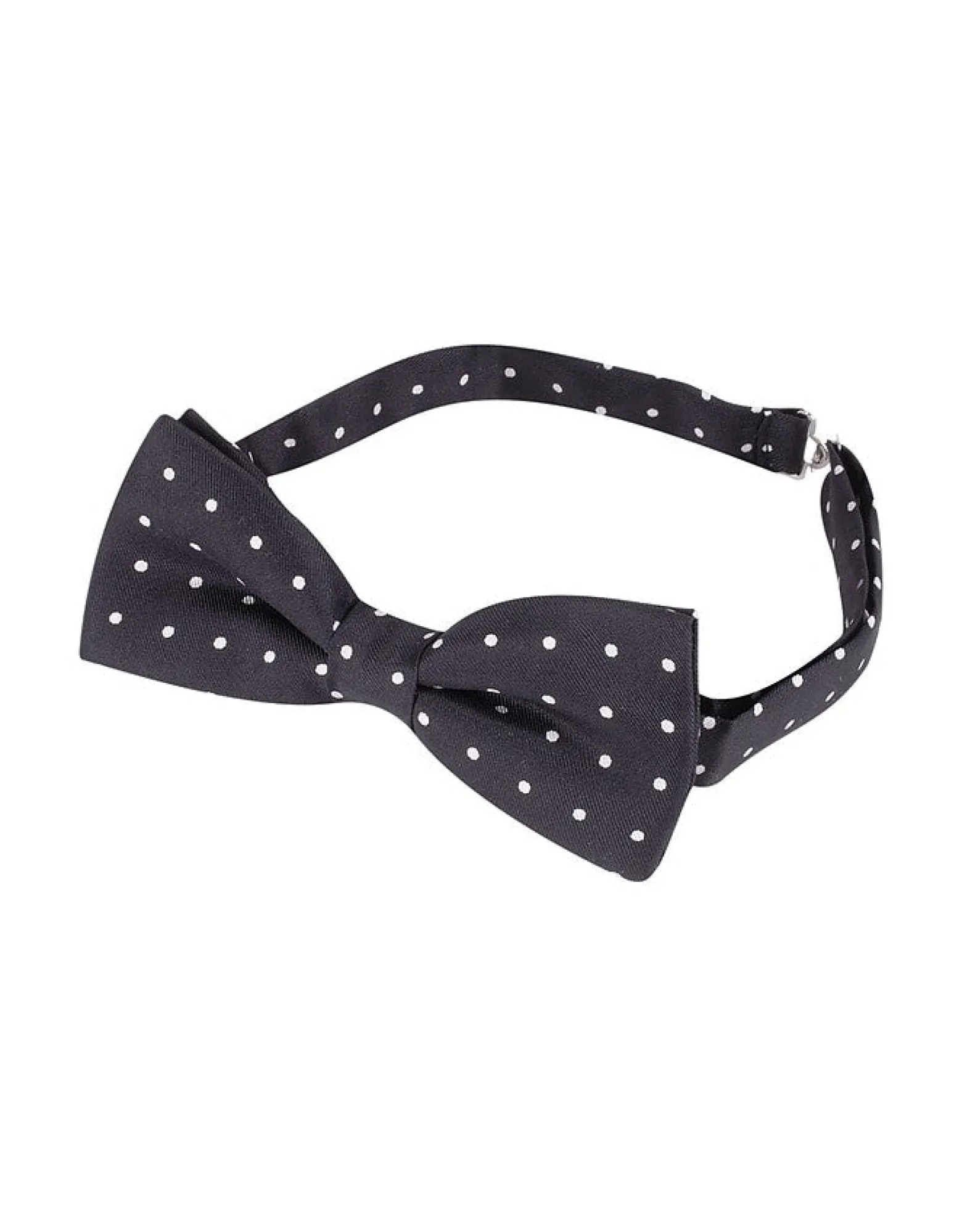 Black & White Medium Polkadot Pre-Tied Silk Bowtie<Forzieri Store