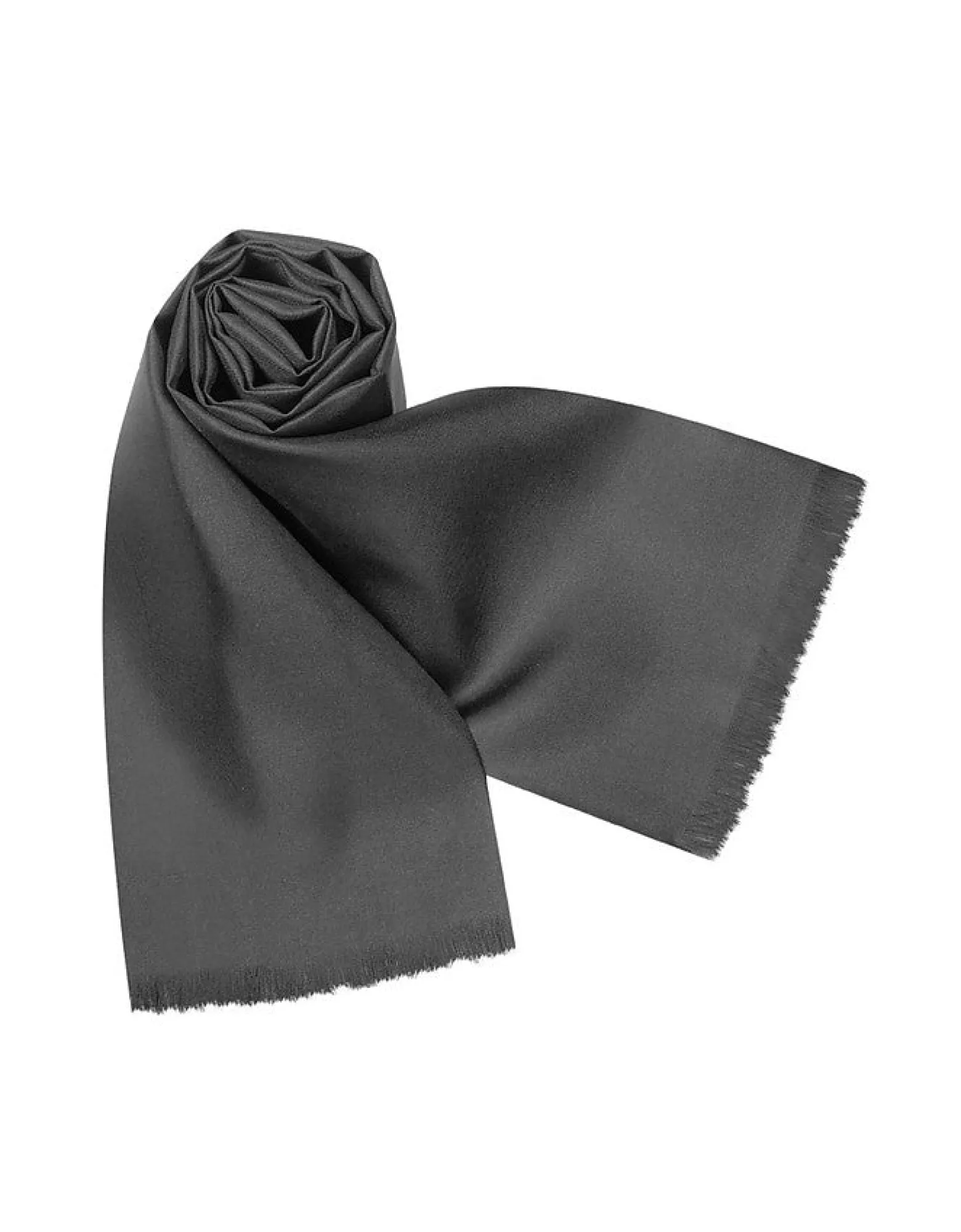 Black Solid Silk Scarf<Forzieri Discount