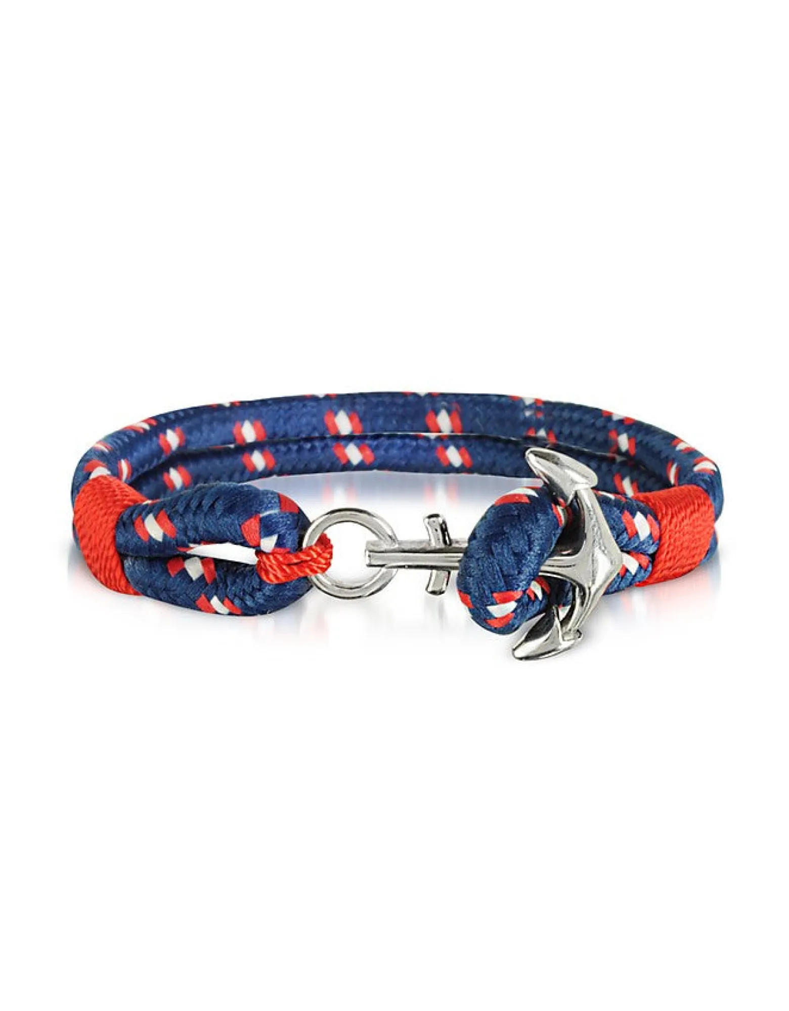 Blue and Red Men's Rope Bracelet<Forzieri Fashion