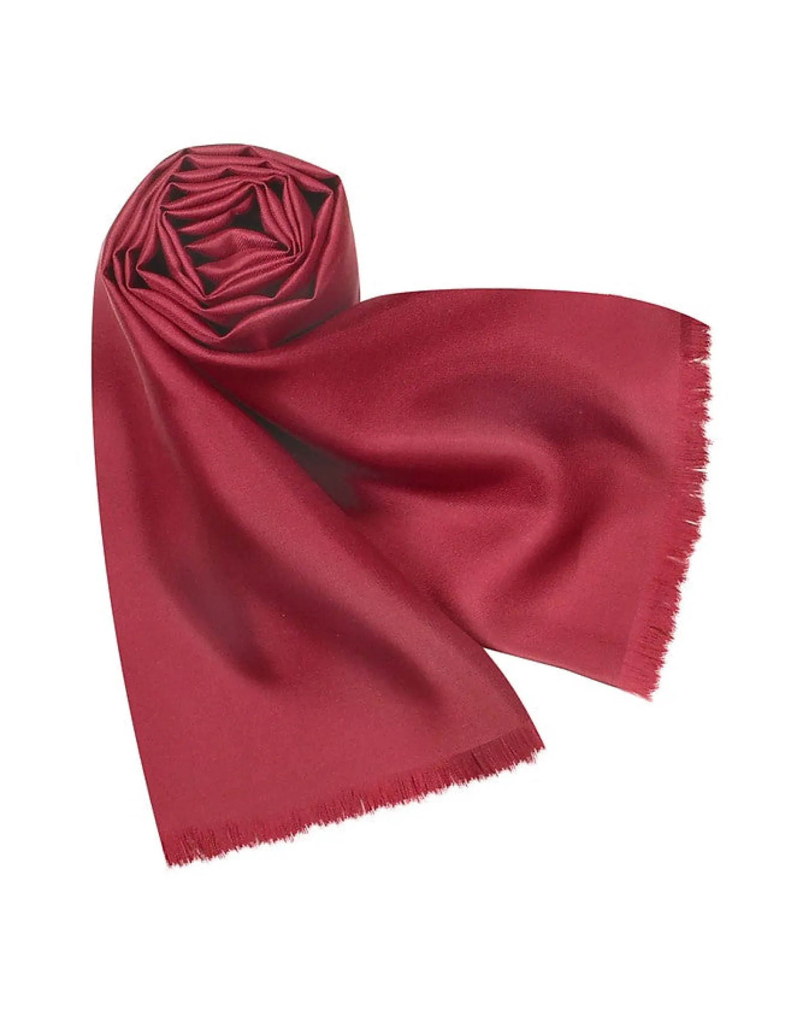 Bordeaux Solid Silk Scarf<Forzieri Discount