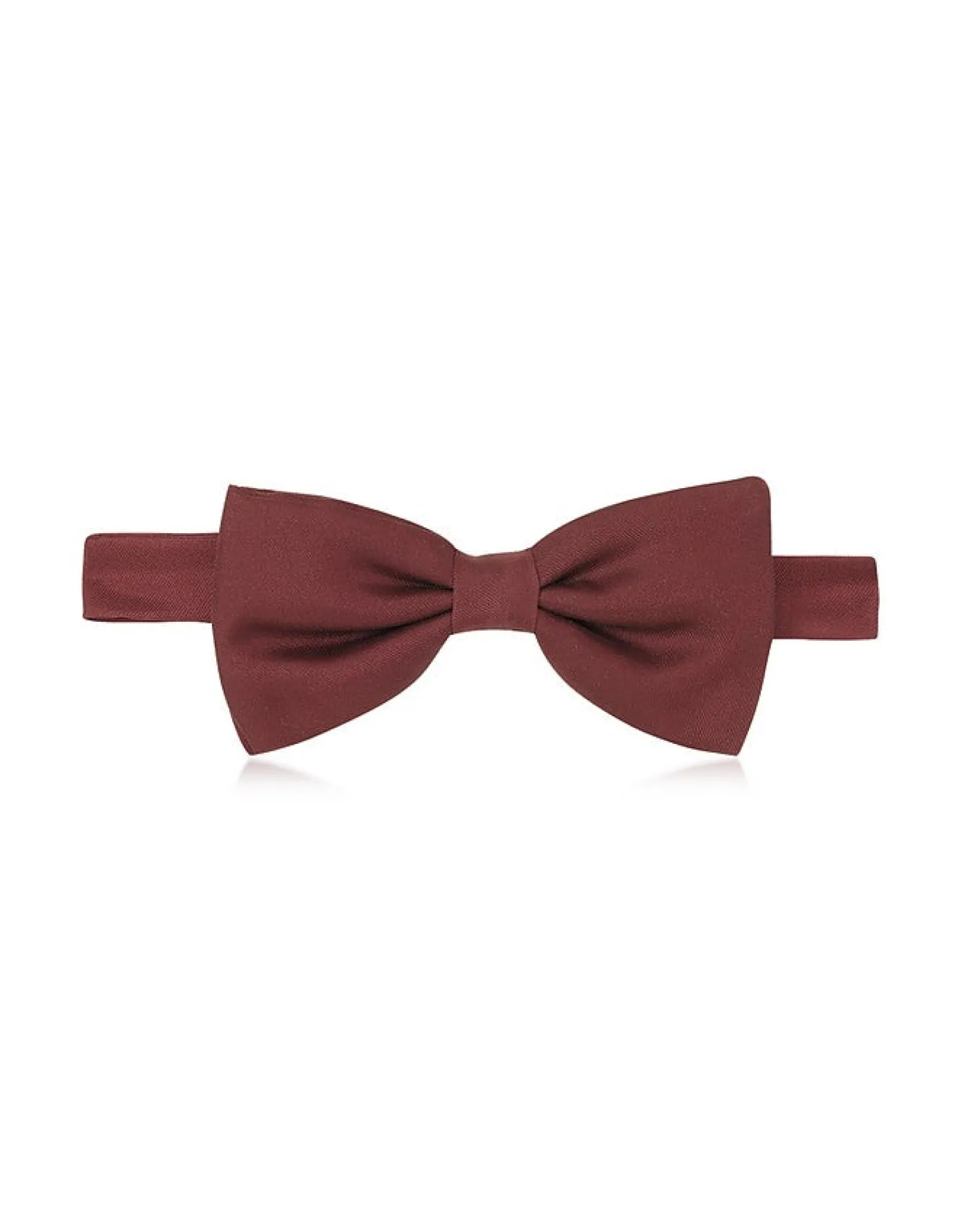 Burgundy Solid Pre-Tied Twill Silk Bowtie<Forzieri Best Sale