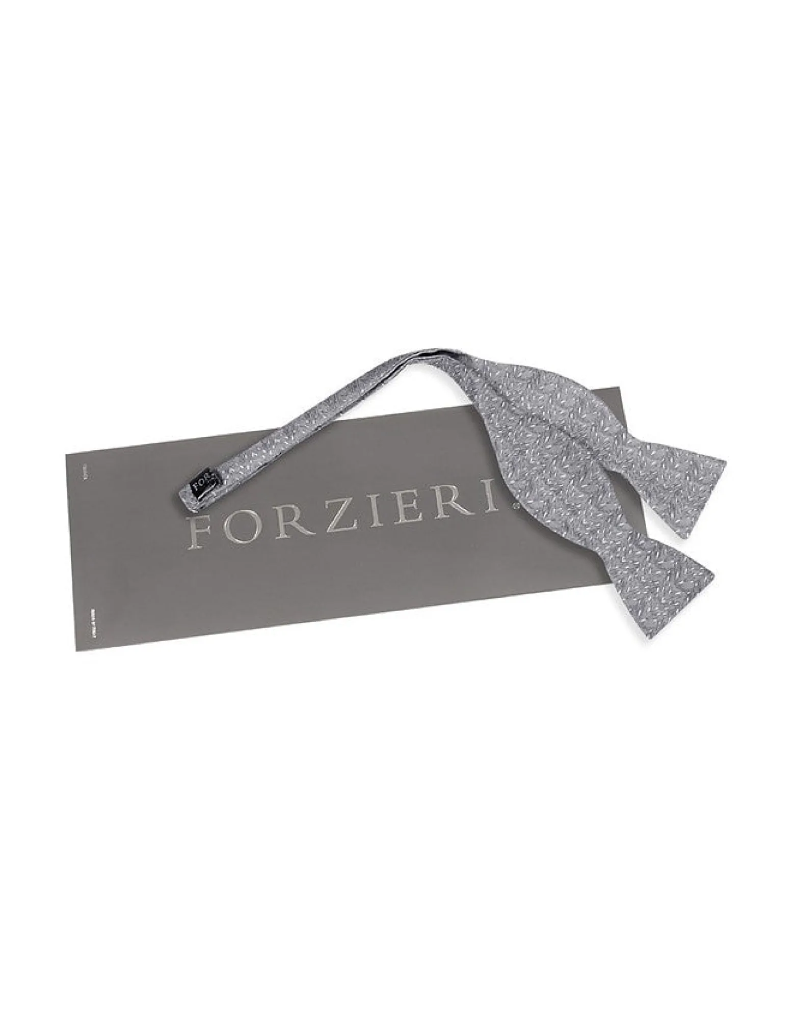 Ceremony Gray Zig-Zag Woven Silk Self-tie Bowtie<Forzieri Shop