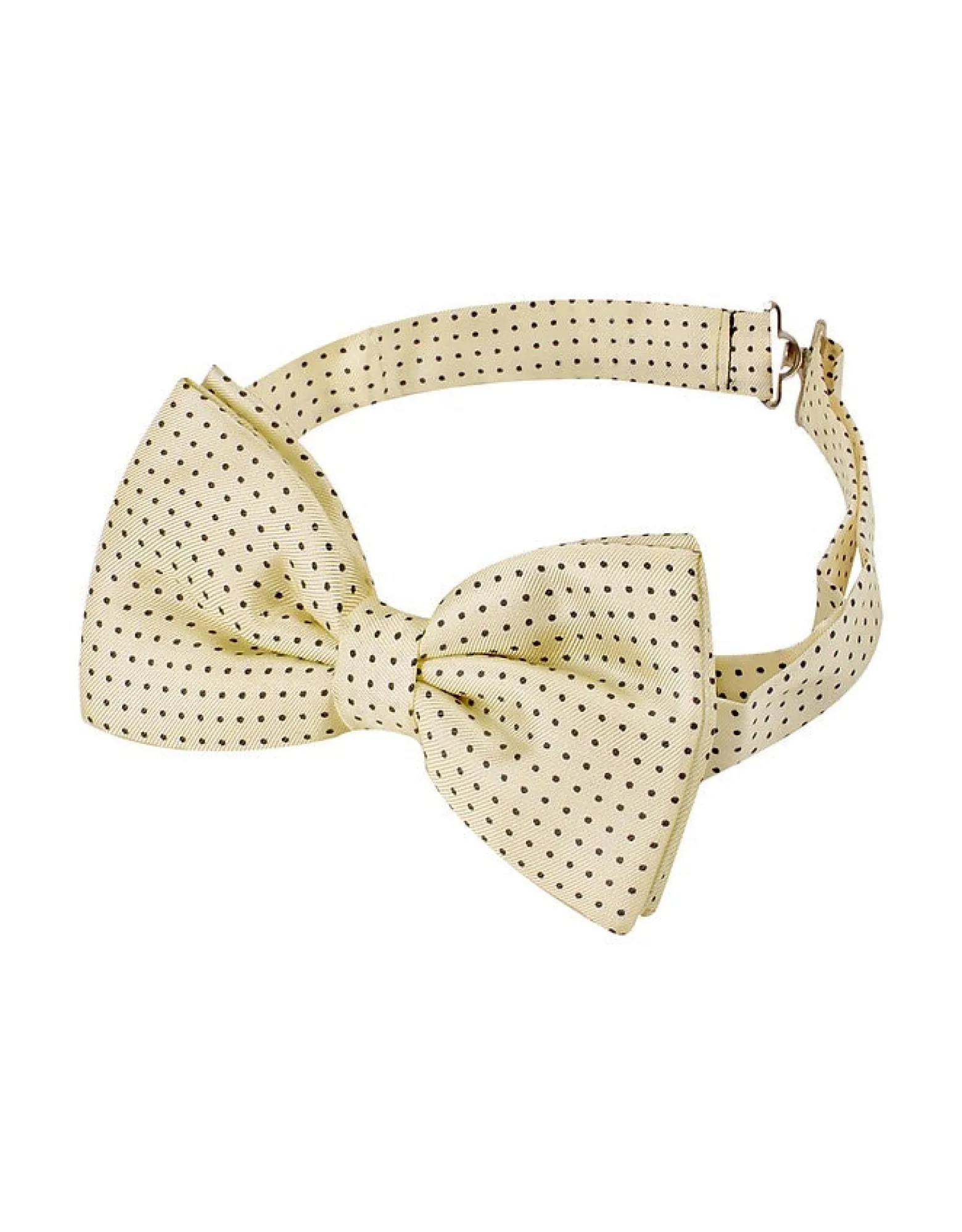 Cream Small Polkadot Pre-Tied Silk Bowtie<Forzieri Best Sale