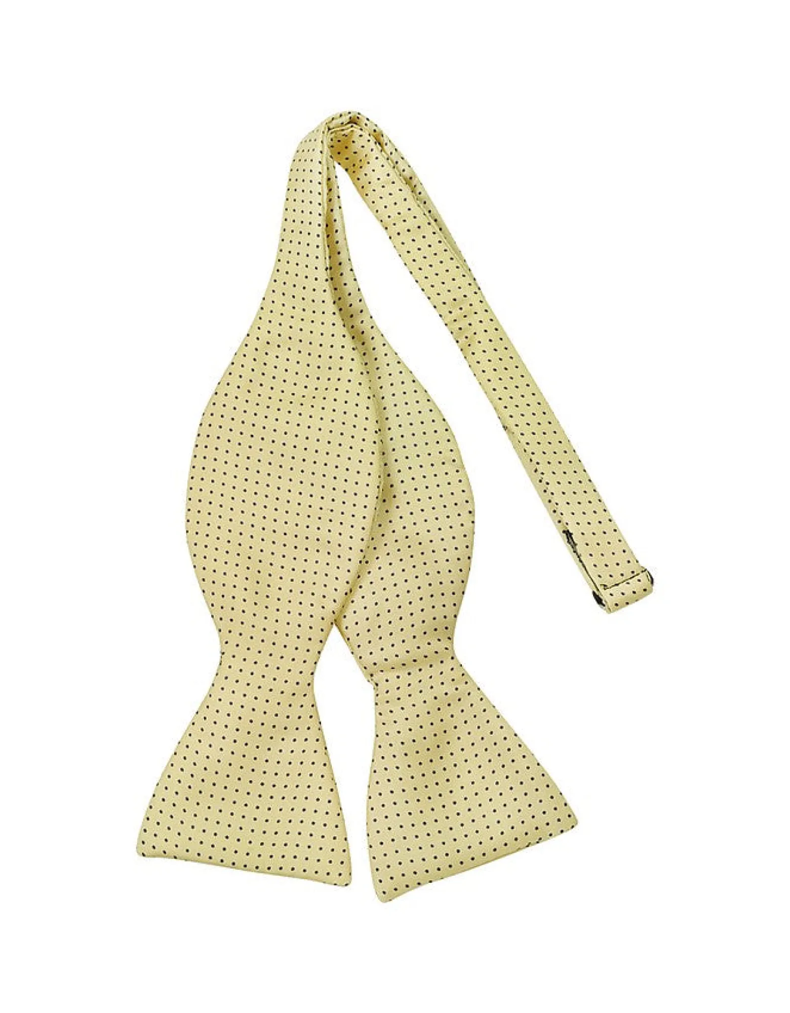 Cream/Navy Blue Small Polkadot Self-tie Silk Bowtie<Forzieri Shop