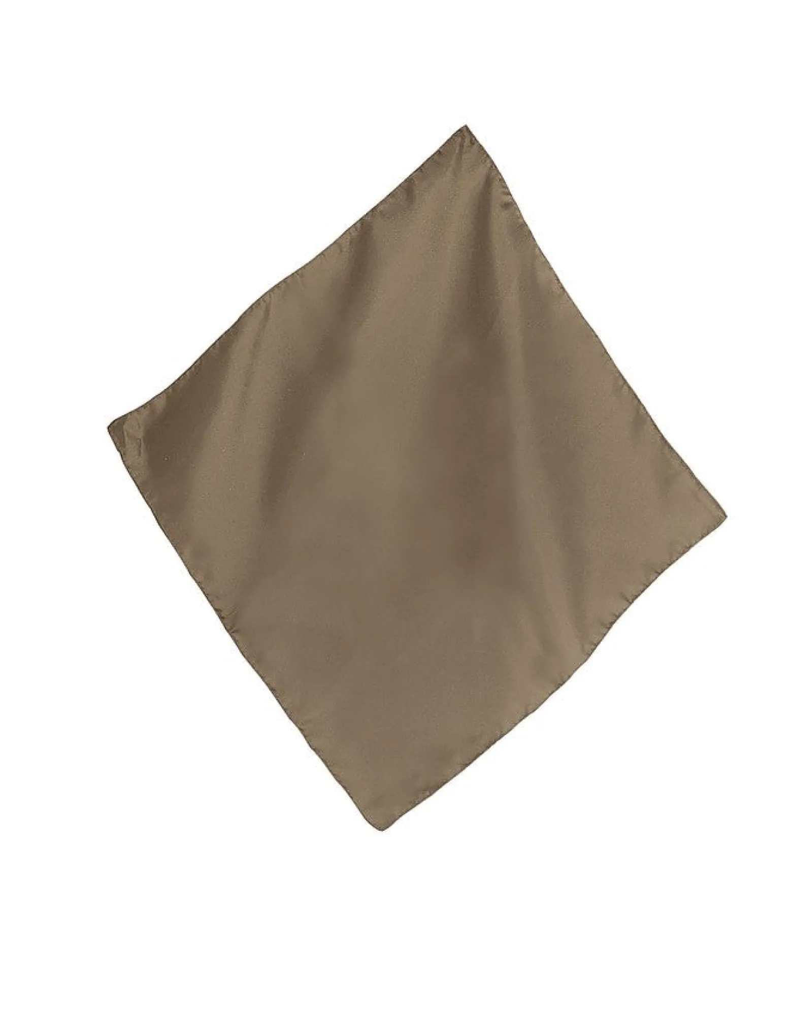 Dark Brown Solid Silk Pocket Square<Forzieri Store