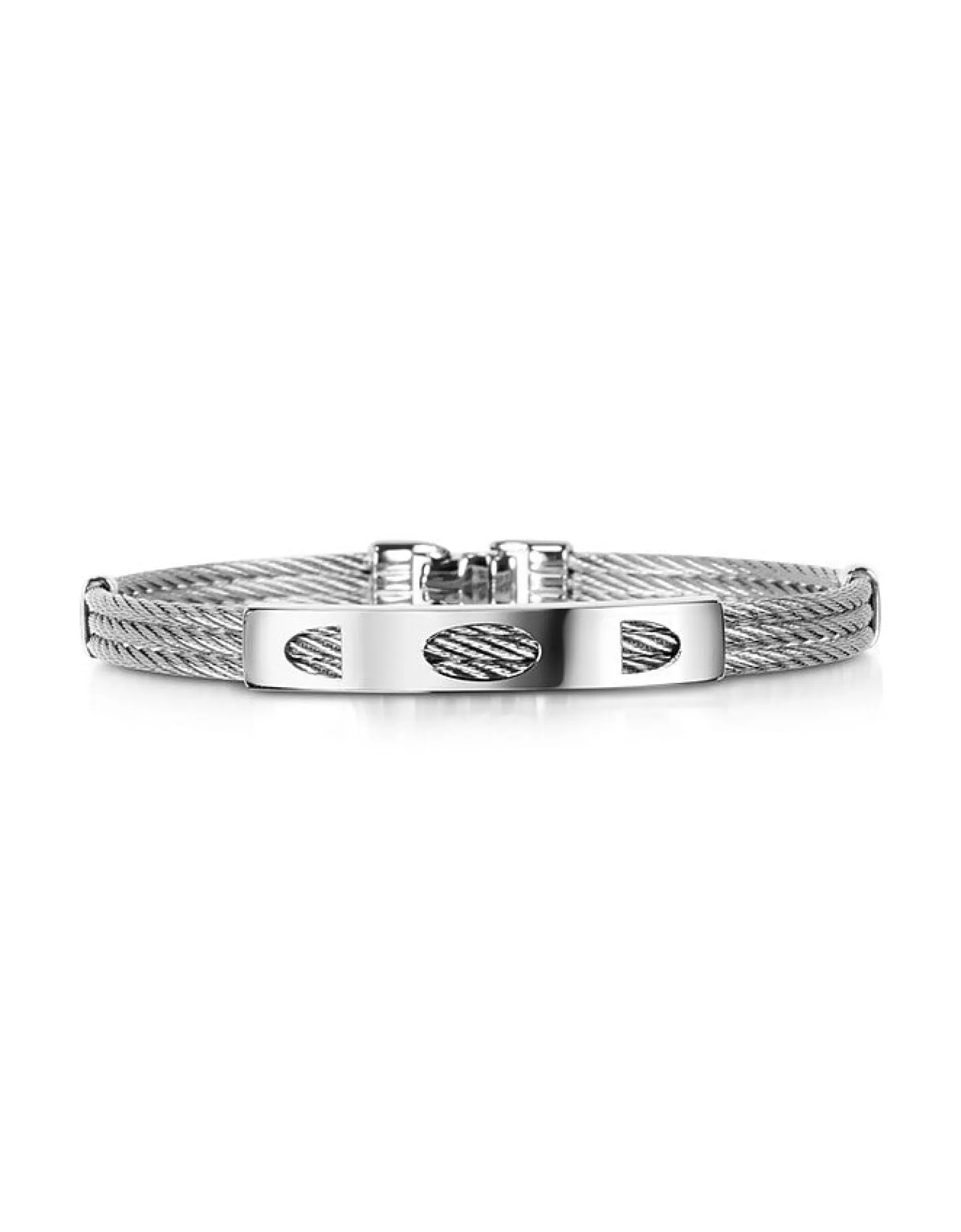 DiFulco Line Stainless Steel Three-Strand Bracelet<Forzieri Cheap