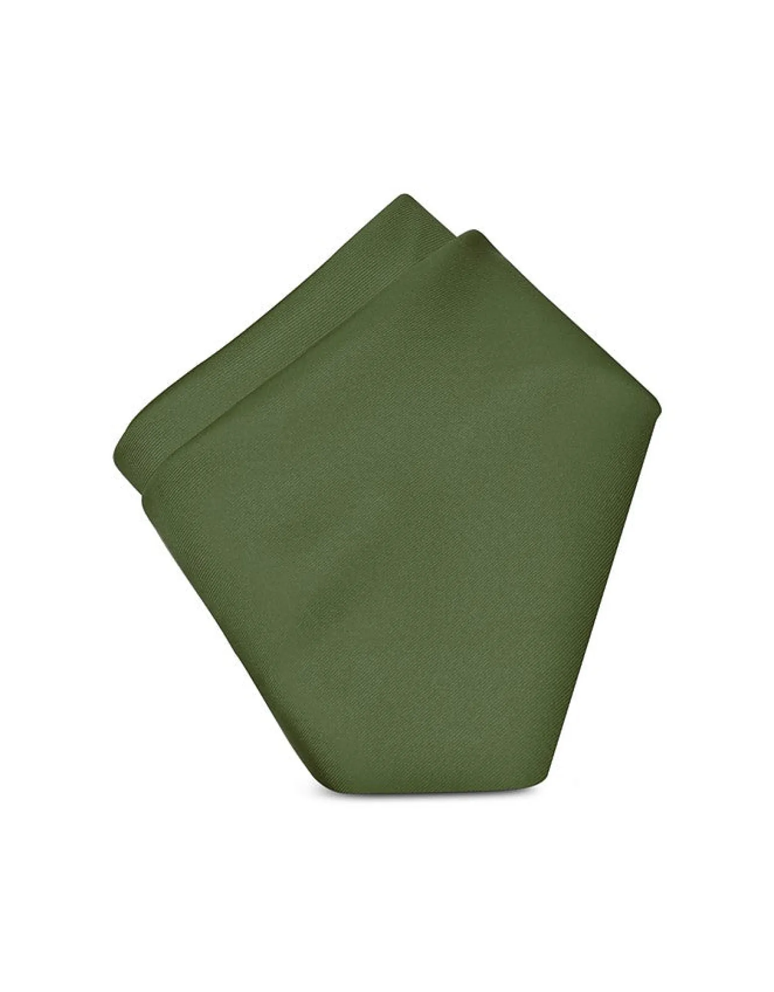 Forest Green Solid Silk Pocket Square<Forzieri Cheap