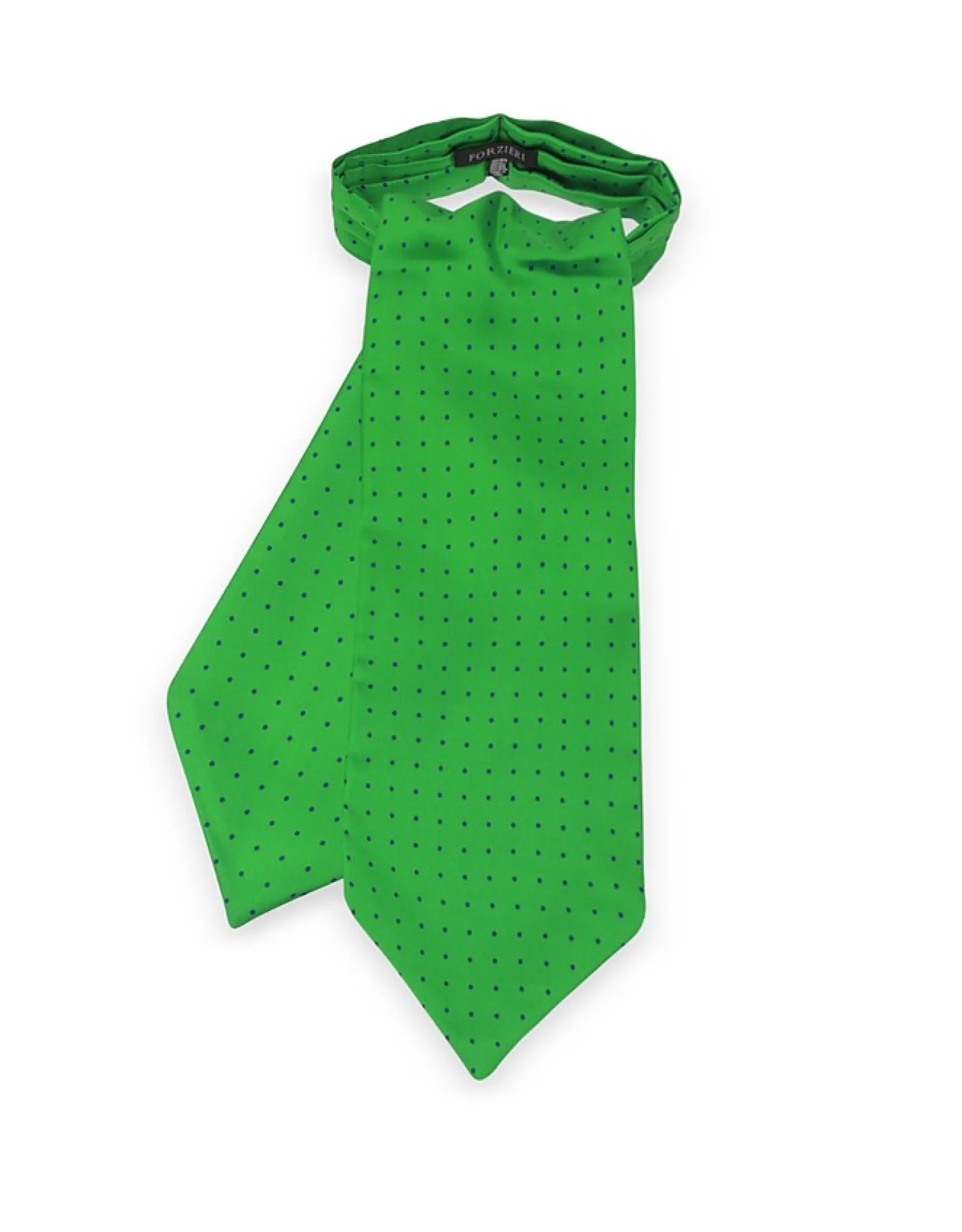 Green Polkadots Print Silk Tie Ascot<Forzieri Best Sale