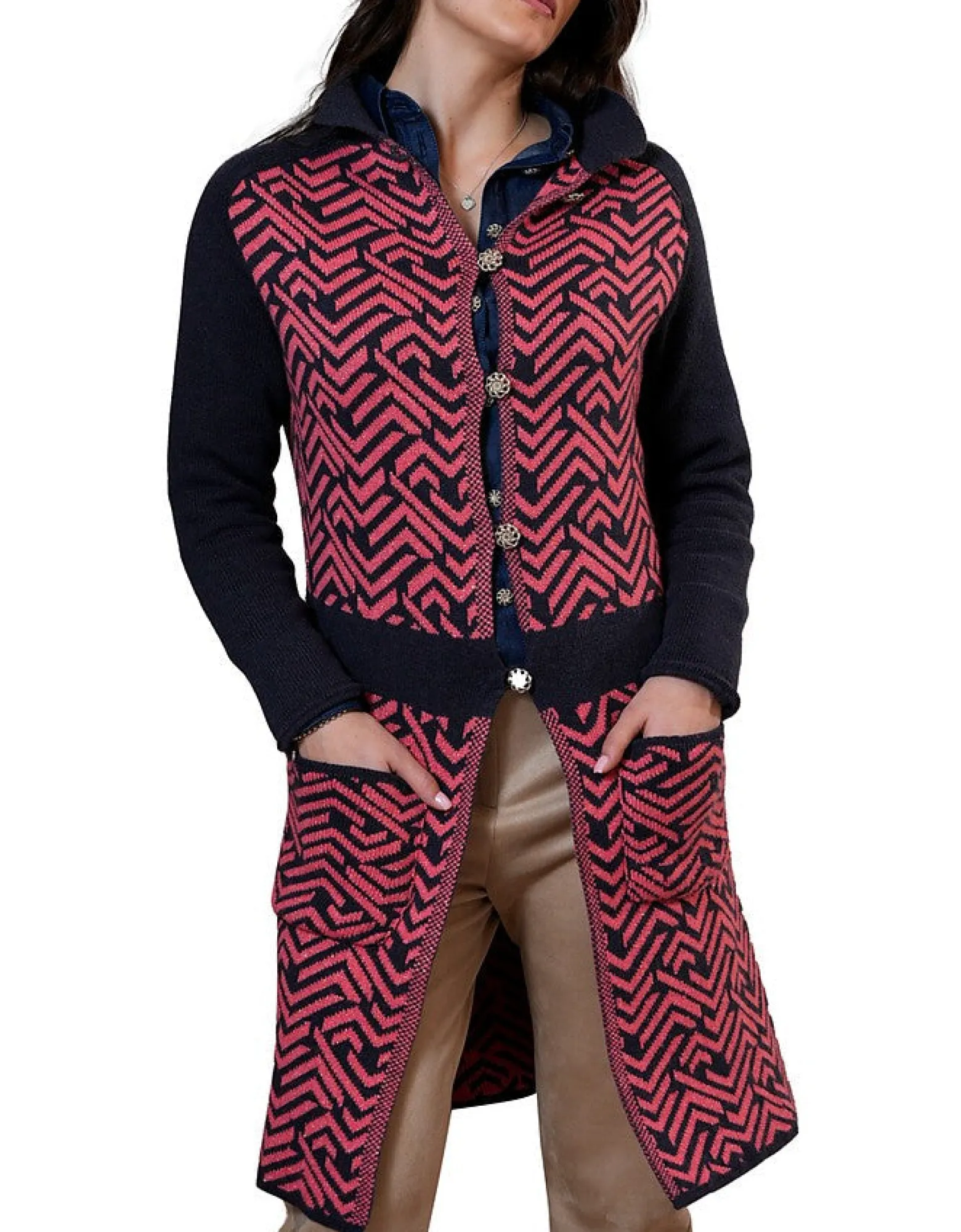 LA FABRIQUE - Margot Jacquard Knitted Coat<Forzieri Online