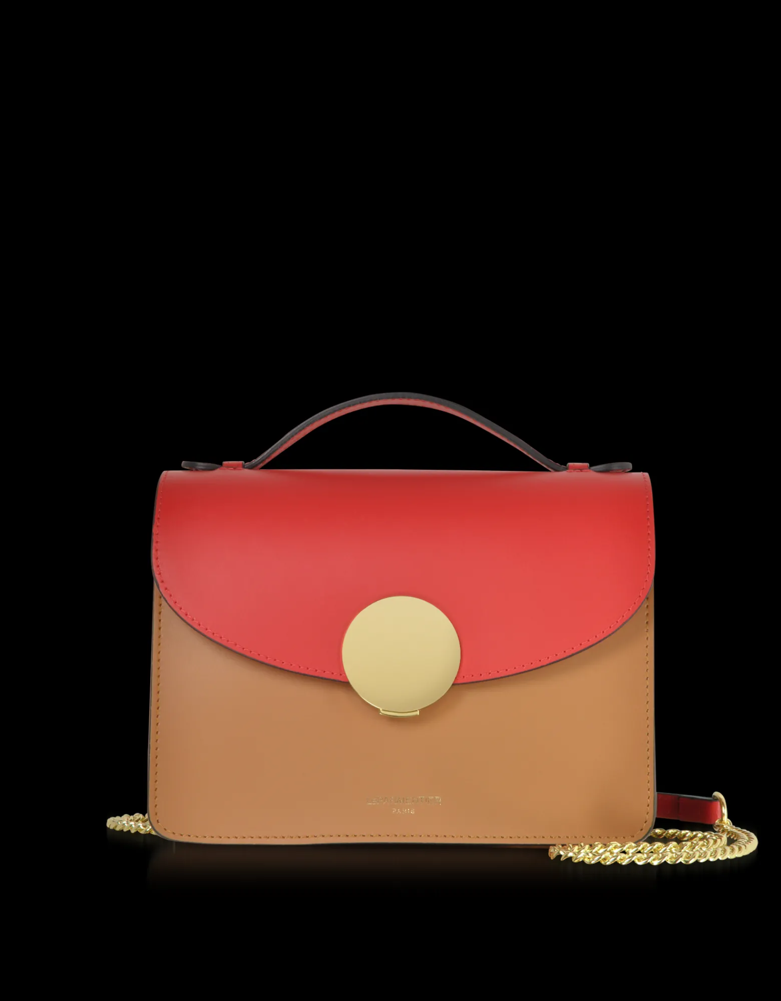 LE PARMENTIER - New Ondina Color Block Flap Top Leather Satchel Bag<Forzieri Clearance