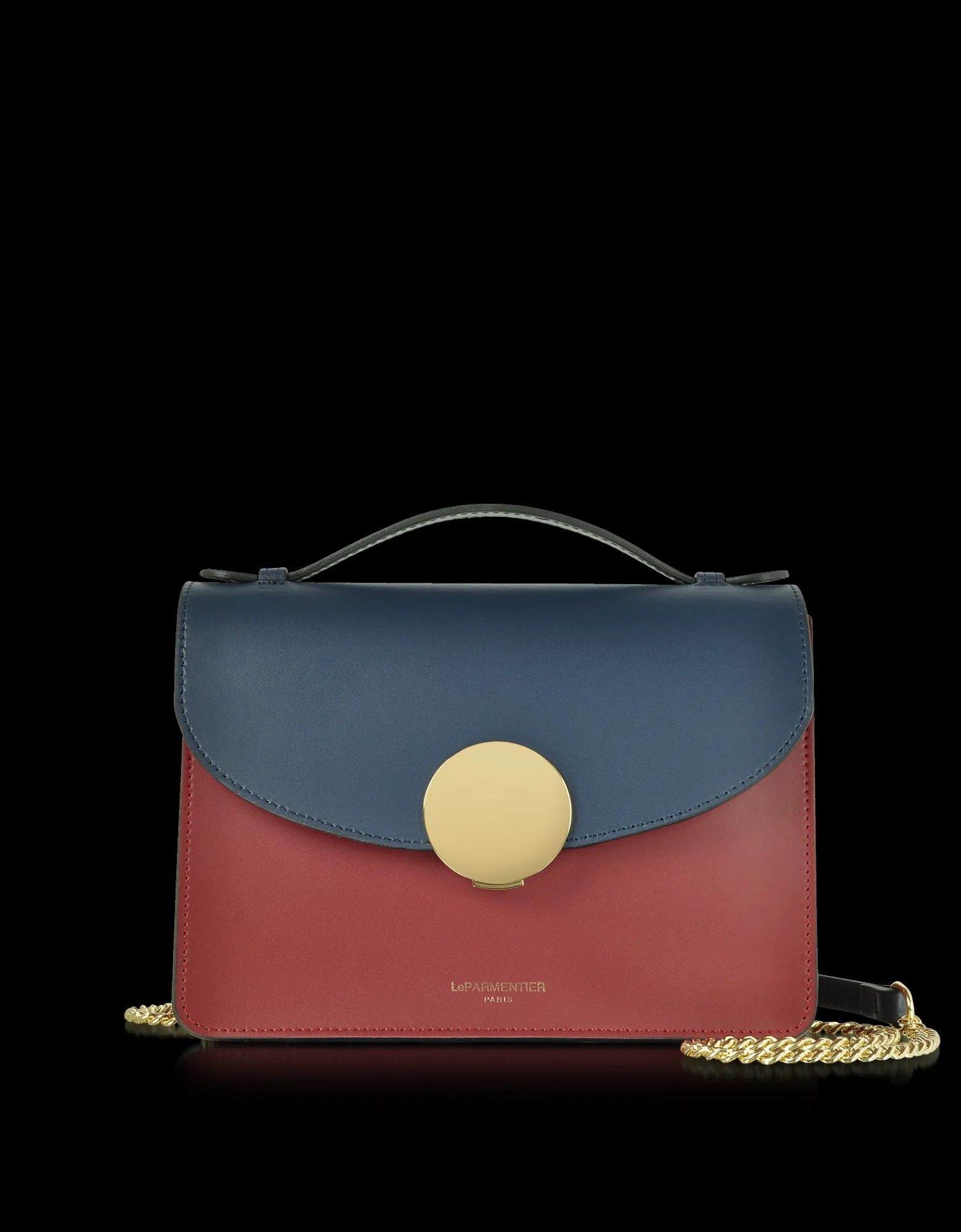 LE PARMENTIER - New Ondina Color Block Flap Top Leather Satchel Bag<Forzieri Shop