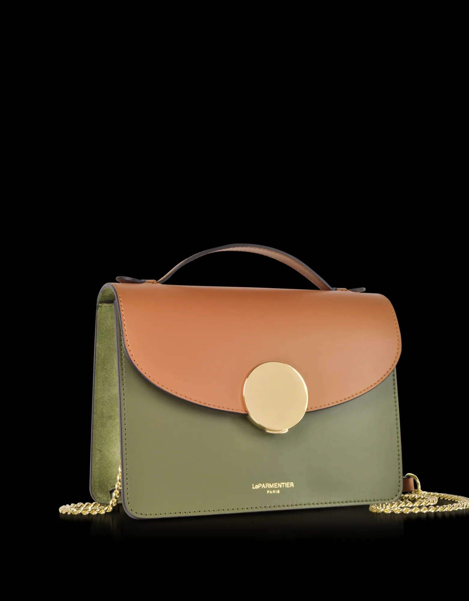 LE PARMENTIER - New Ondina Color Block Flap Top Leather Satchel Bag<Forzieri Store