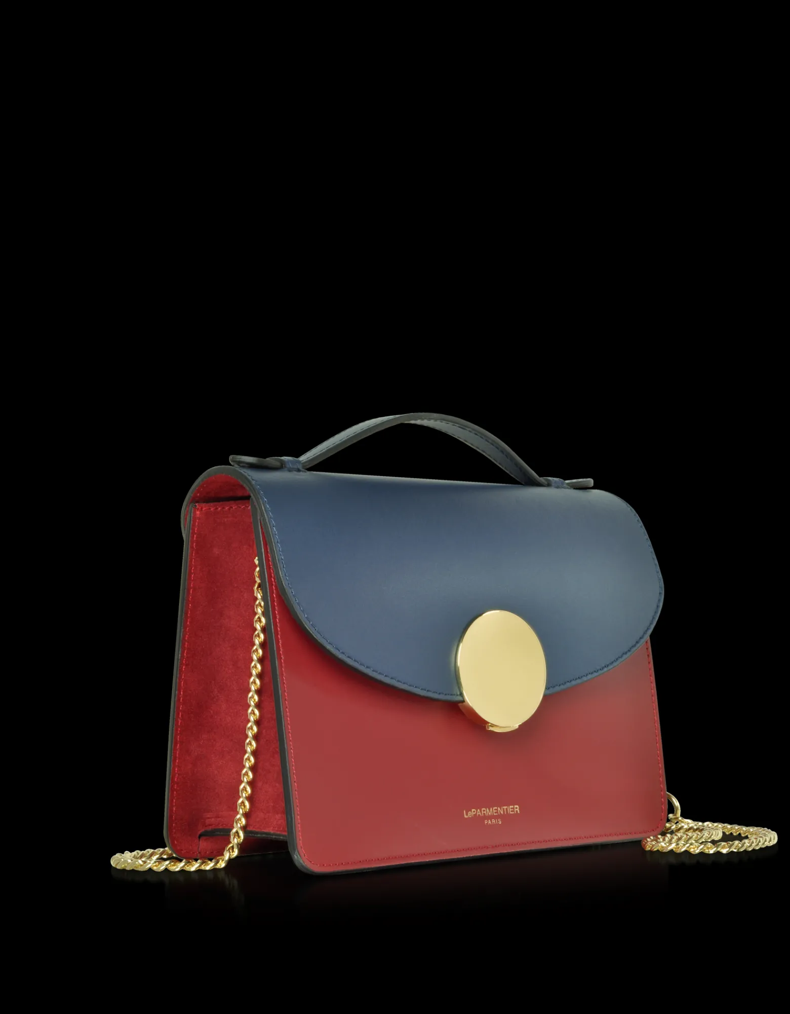 LE PARMENTIER - New Ondina Color Block Flap Top Leather Satchel Bag<Forzieri Shop