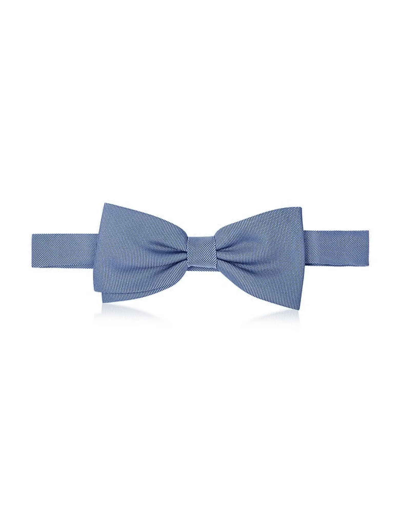 Light Blue Woven Silk Pre-tied Bow Tie<Forzieri Clearance