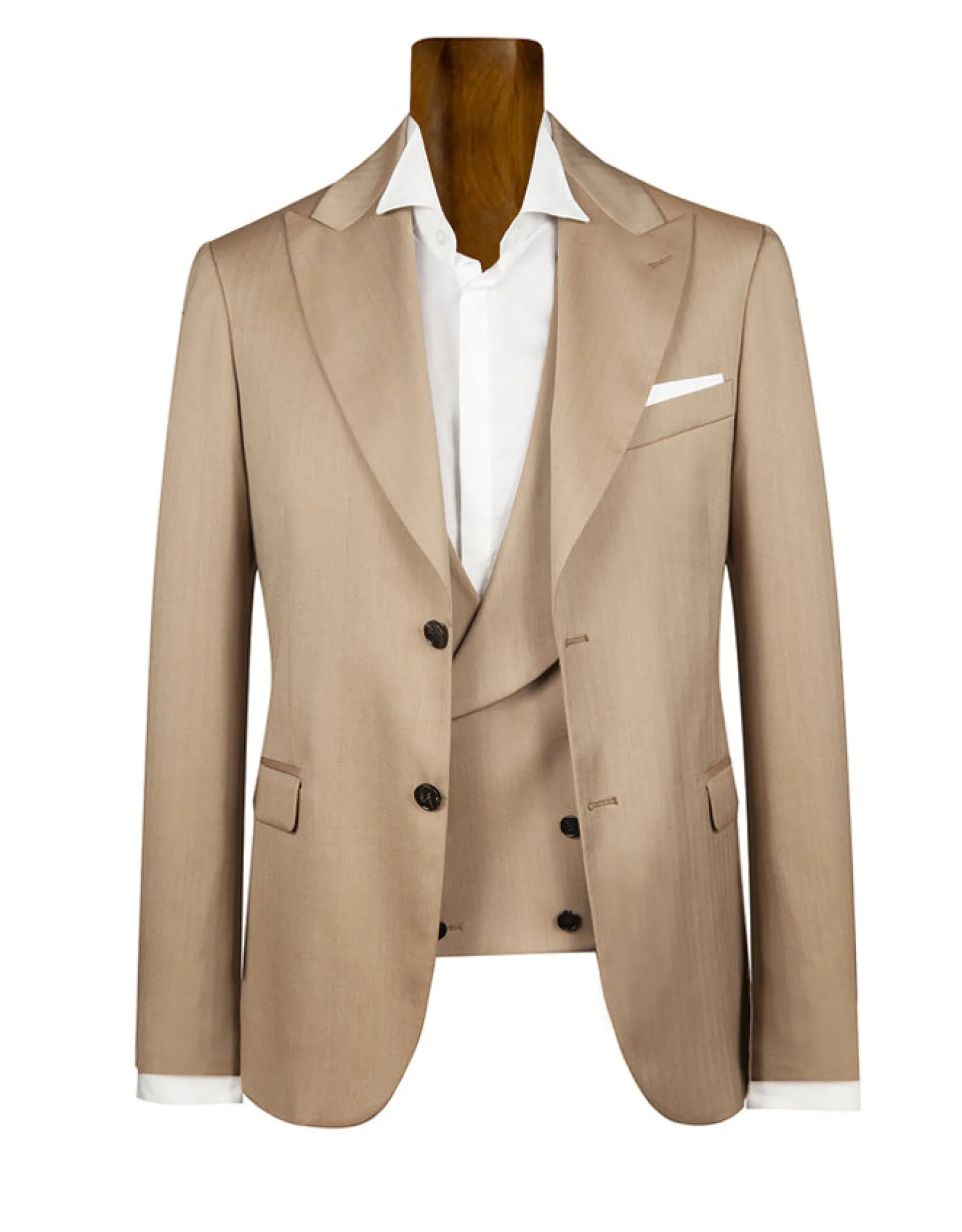 Men's Beige Wool Blend Dress<Forzieri New