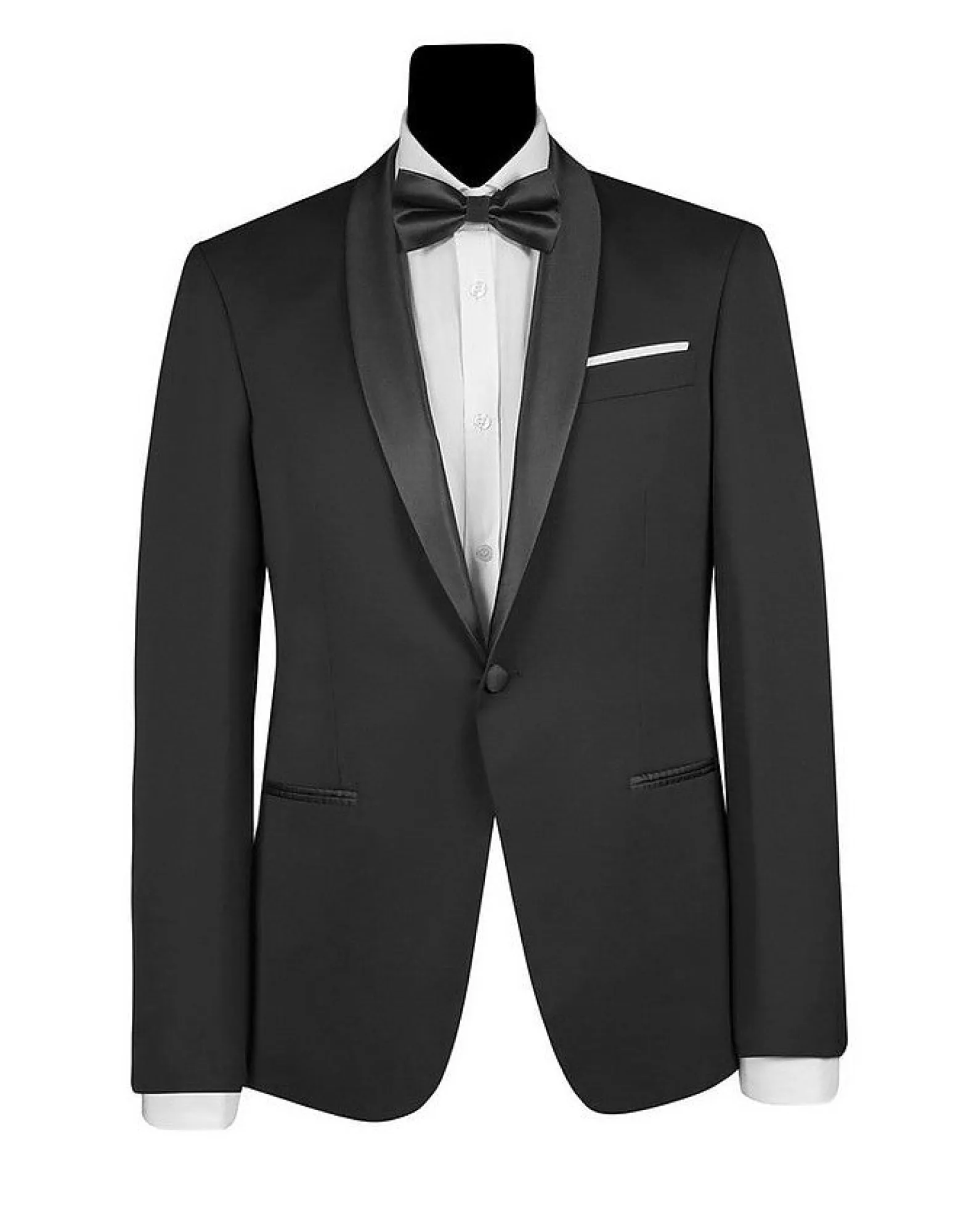 Men's Black Satin Shawl Lapel Tuxedo<Forzieri Online