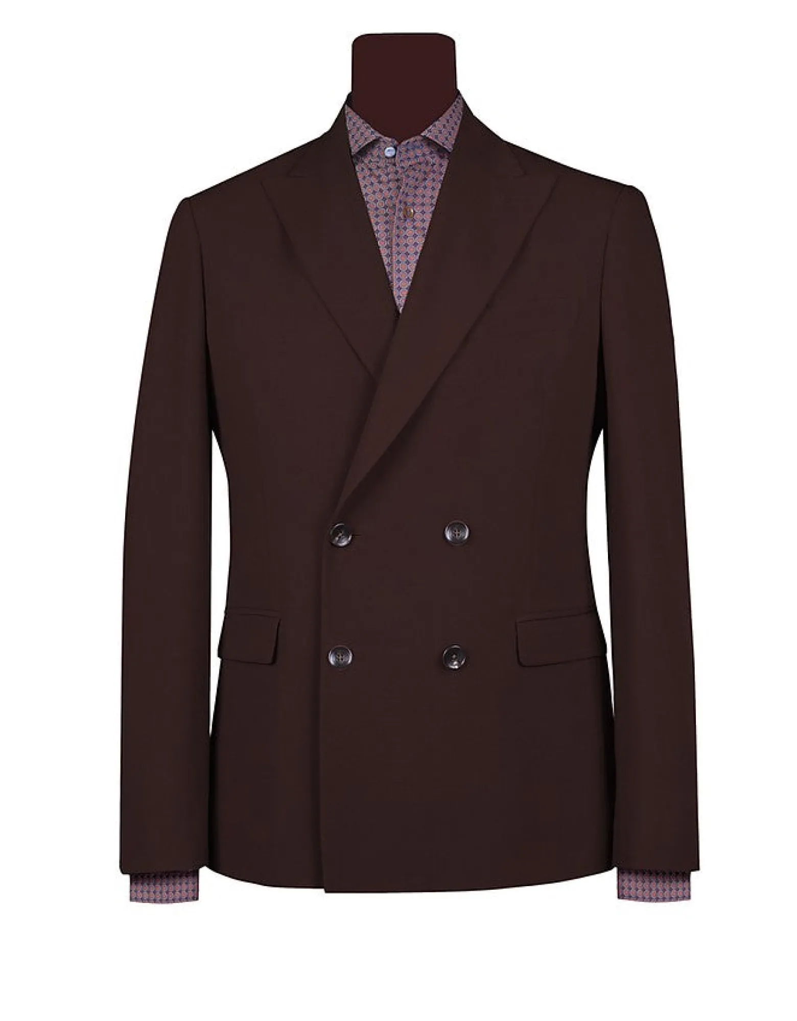 Men's Double Breasted Bordeaux Suit<Forzieri Online