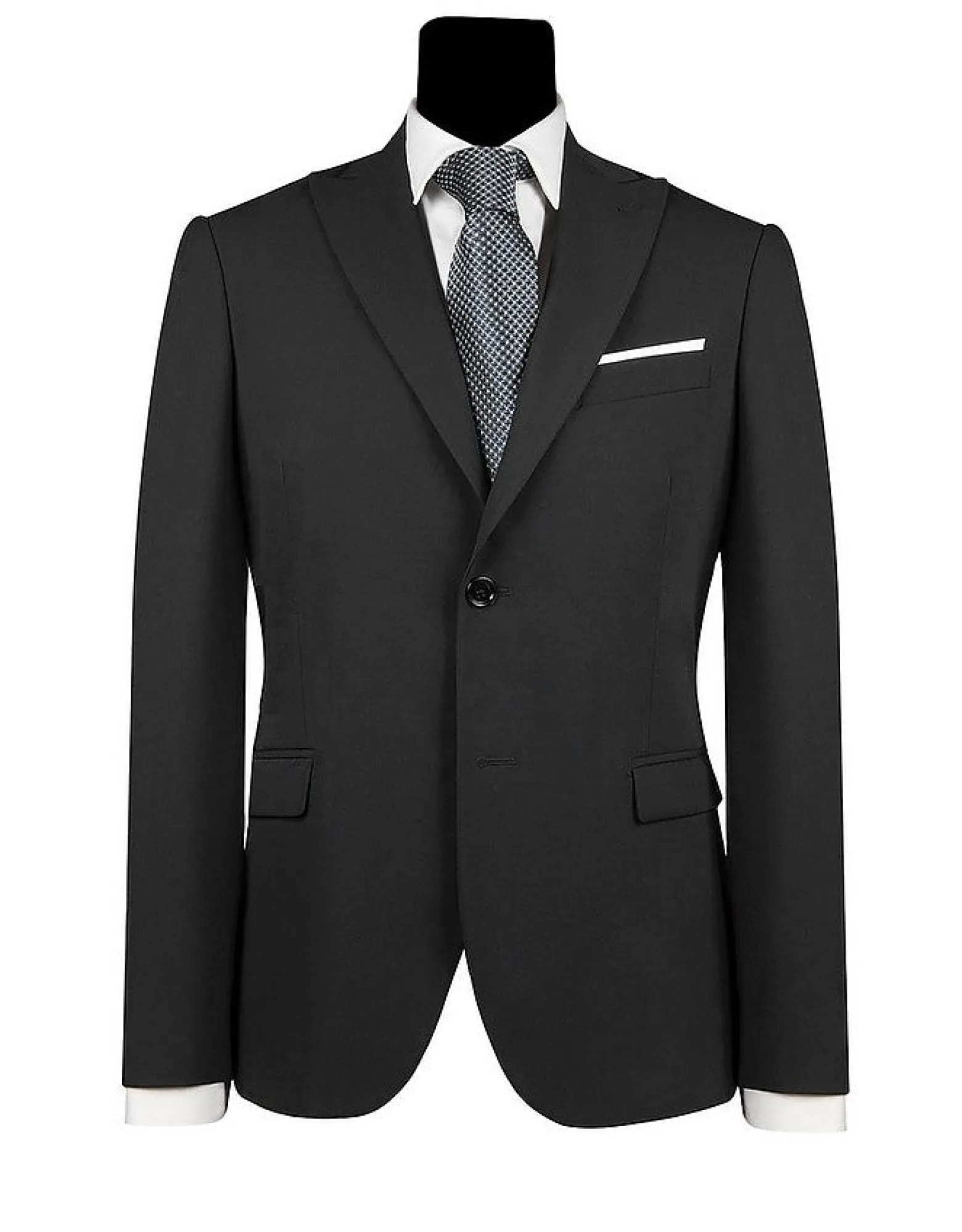 Men's Single Breasted Black Slim Fit Suit<Forzieri Best Sale