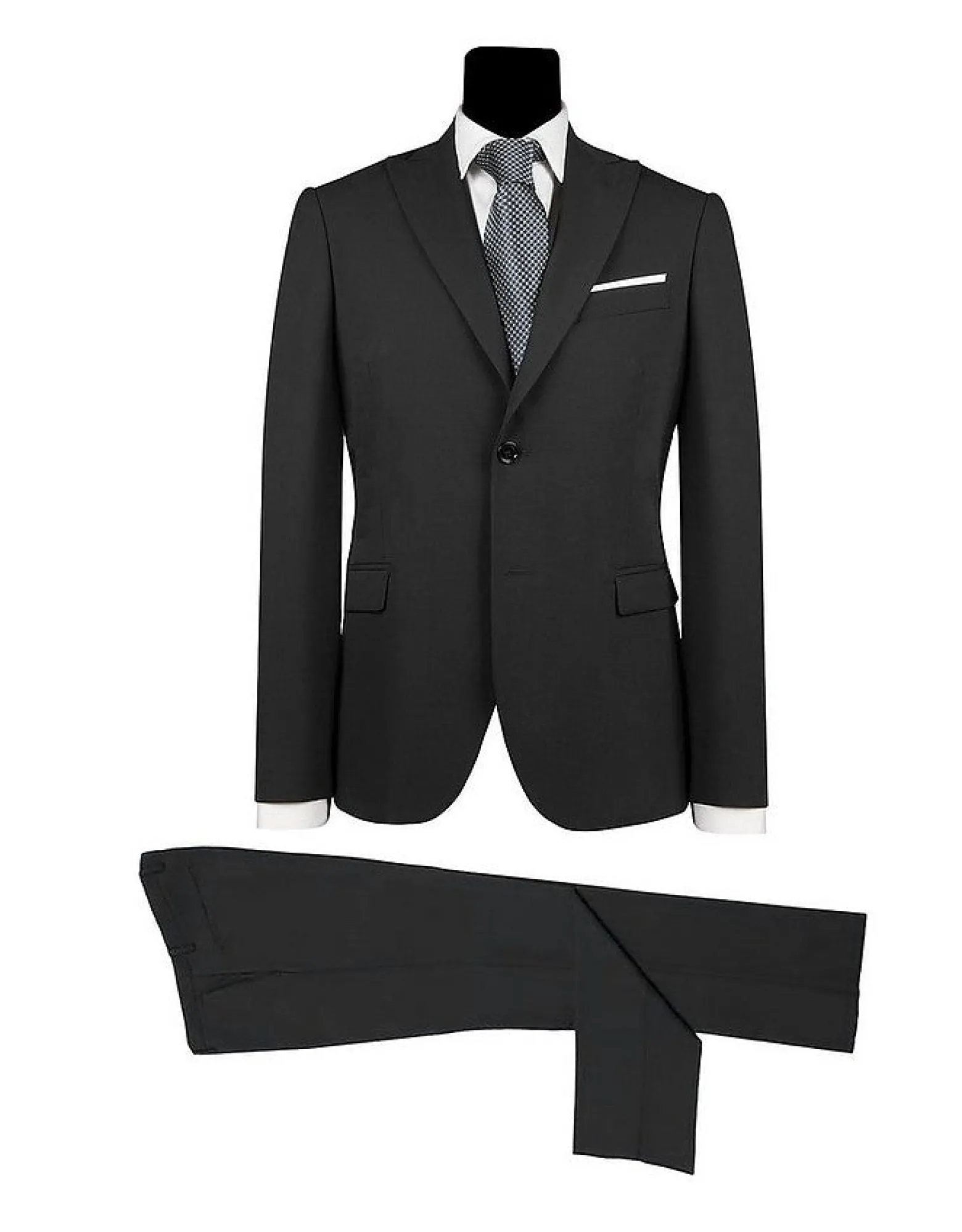 Men's Single Breasted Black Slim Fit Suit<Forzieri Best Sale