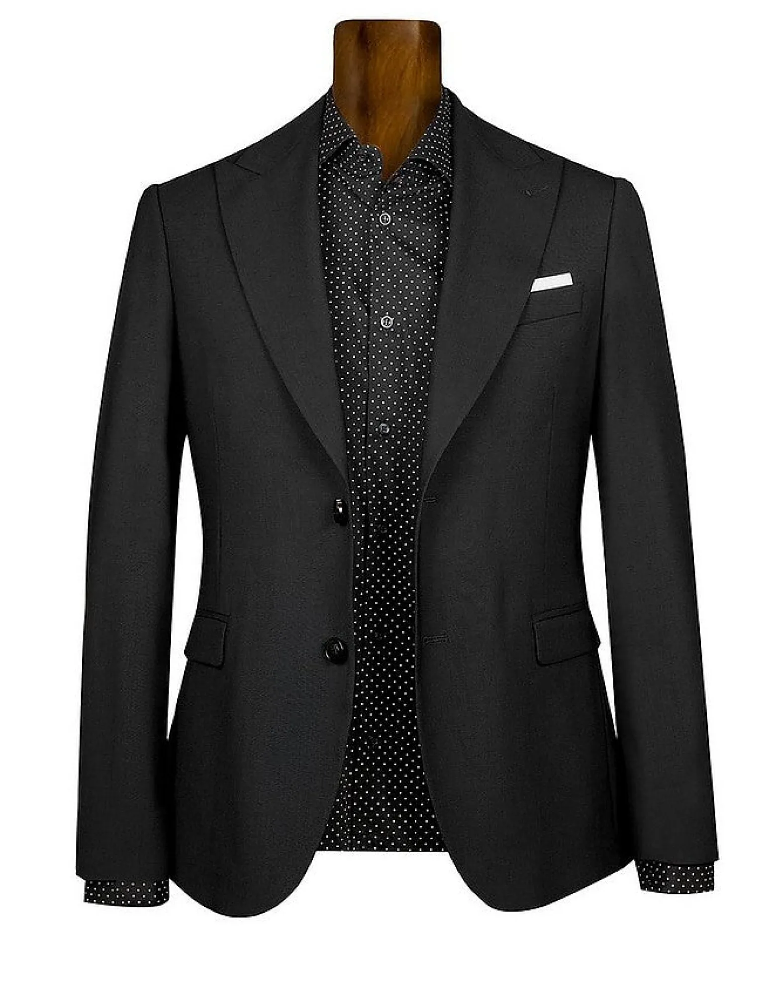 Men's Single Breasted Black Virgin Wool Suit<Forzieri Sale