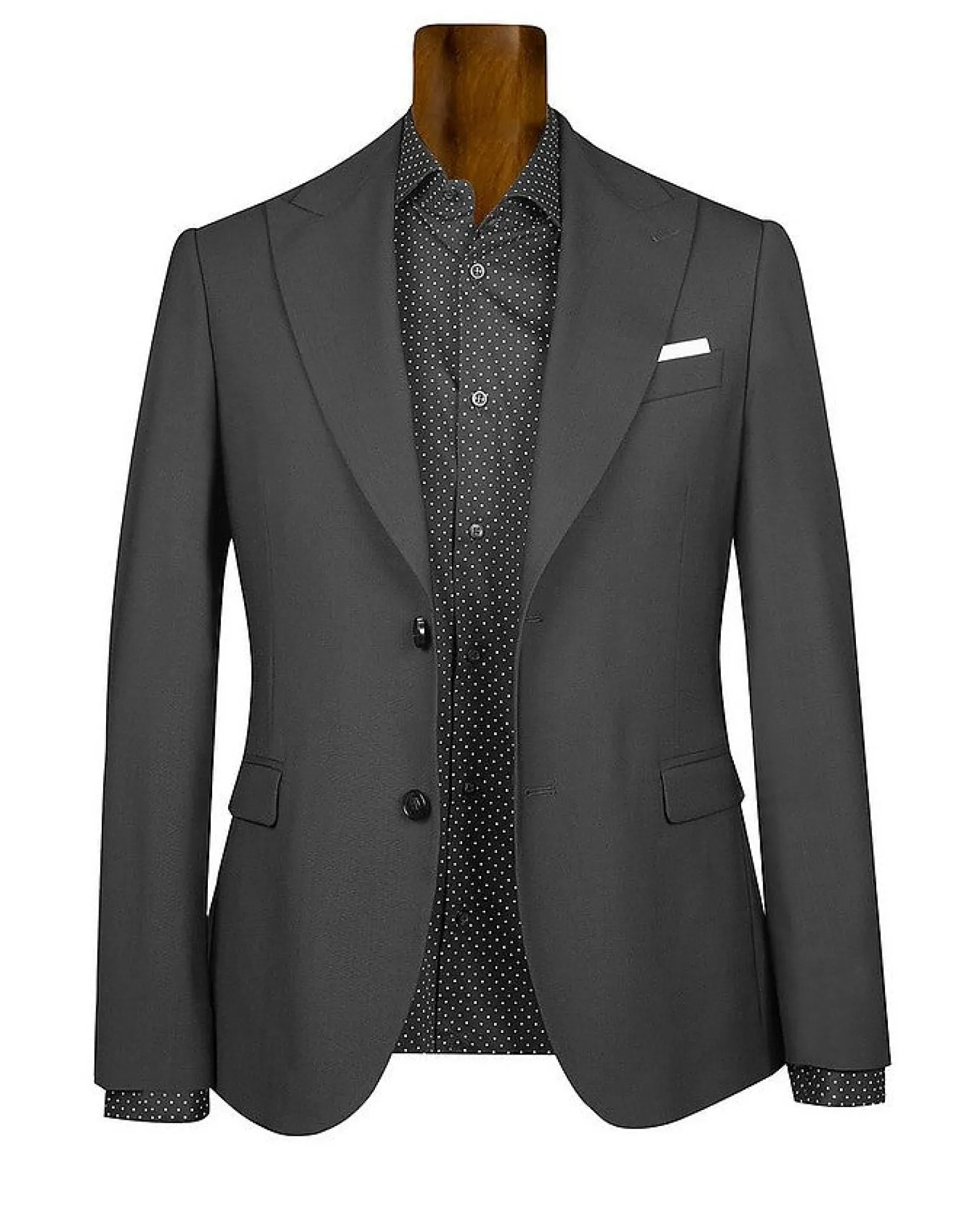 Men's Single Breasted Medium Gray Virgin Wool Suit<Forzieri Shop