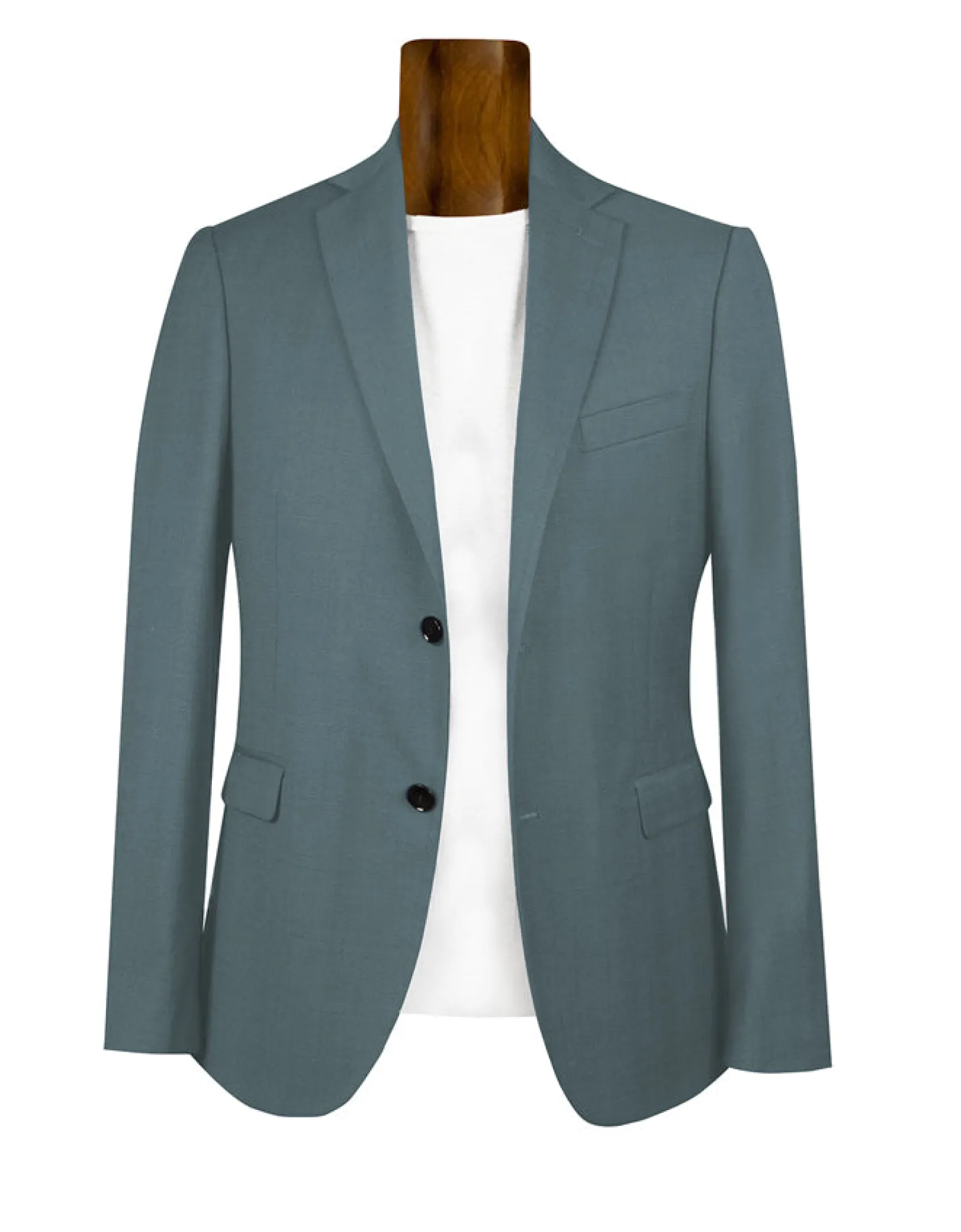 Men's Teal Wool Blend Dress<Forzieri Online