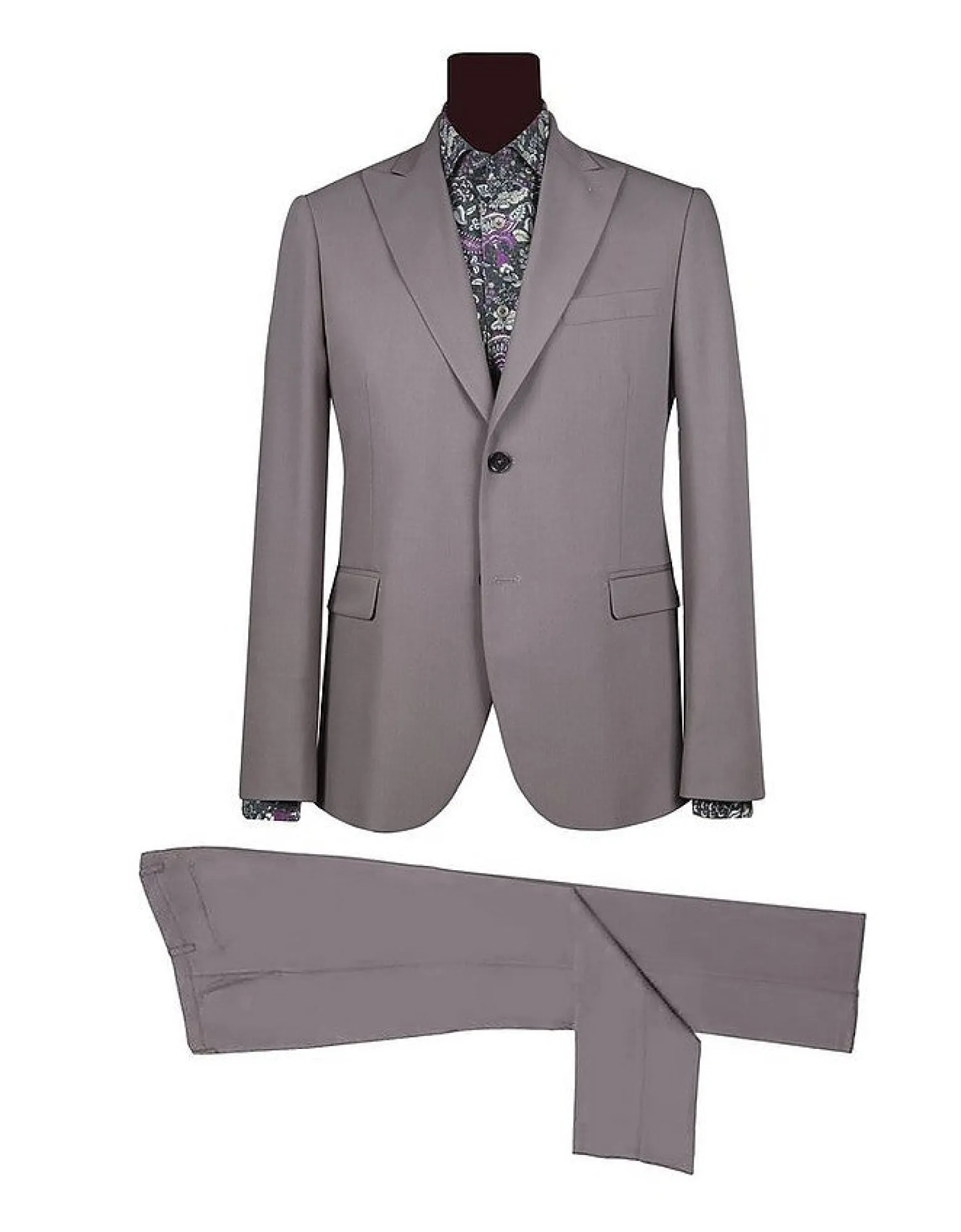 Men's Wide Peak Single Breasted Sand Suit<Forzieri Best Sale