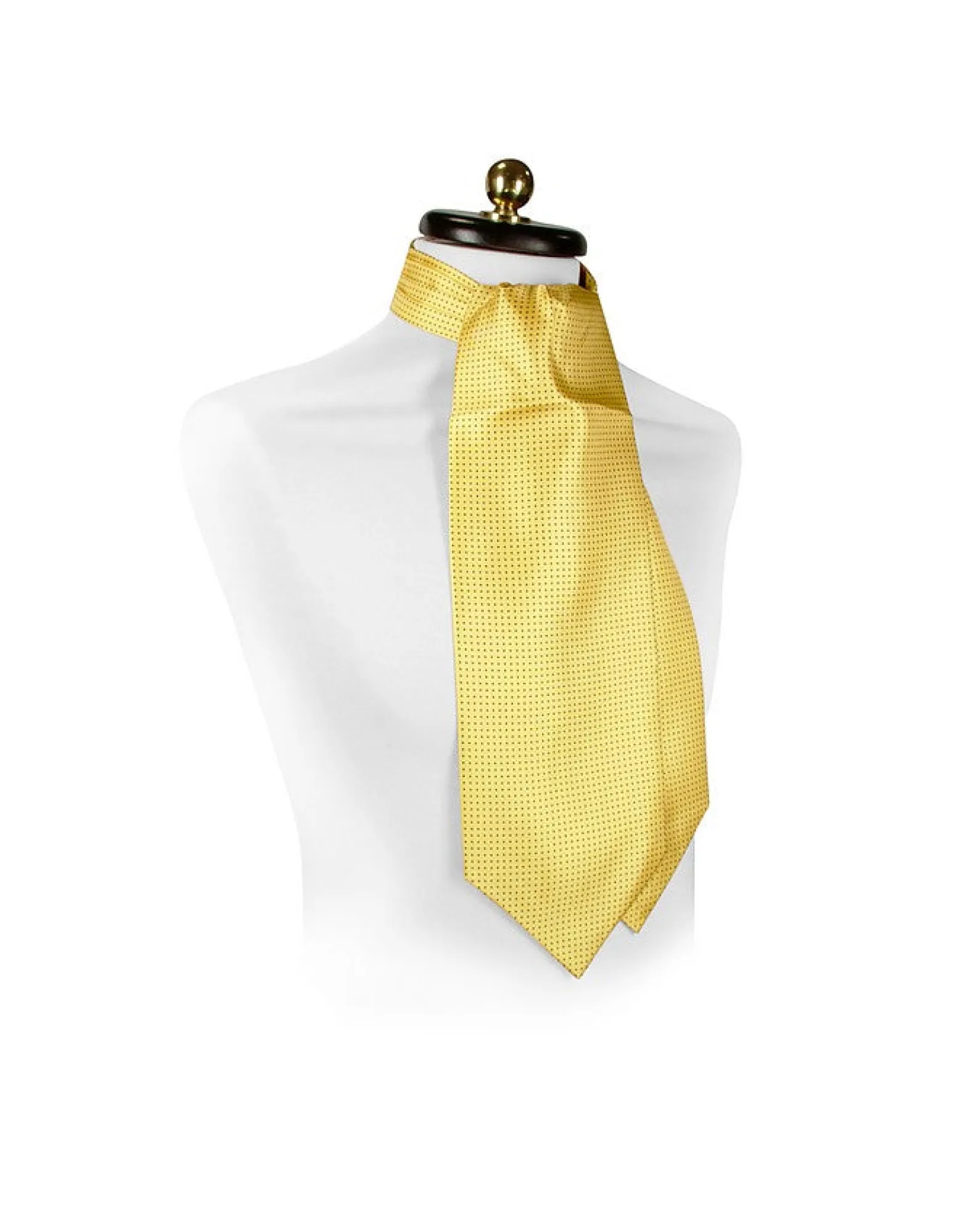 Mini Polkadot Yellow Silk Ascot<Forzieri Shop