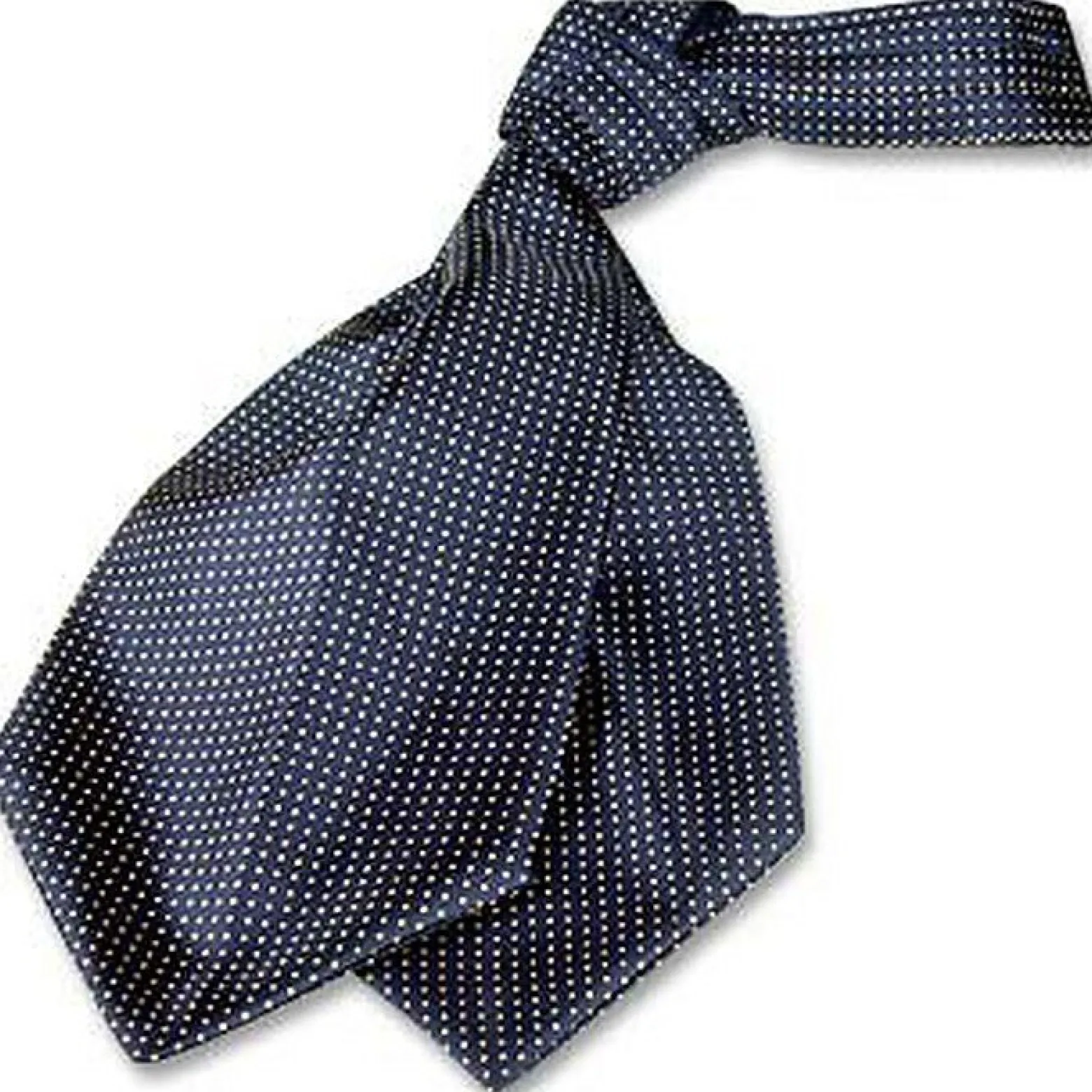 Navy/Yellow Polkadot Silk Ascot<Forzieri Discount