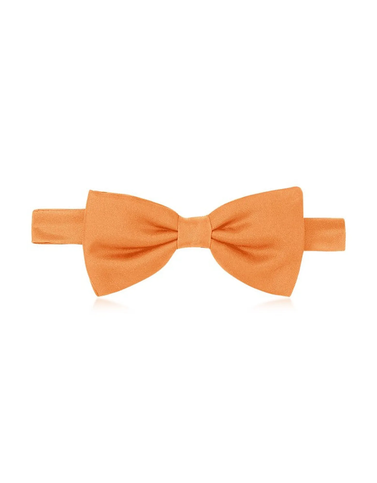 Orange Solid Pre-Tied Twill Silk Bowtie<Forzieri Flash Sale