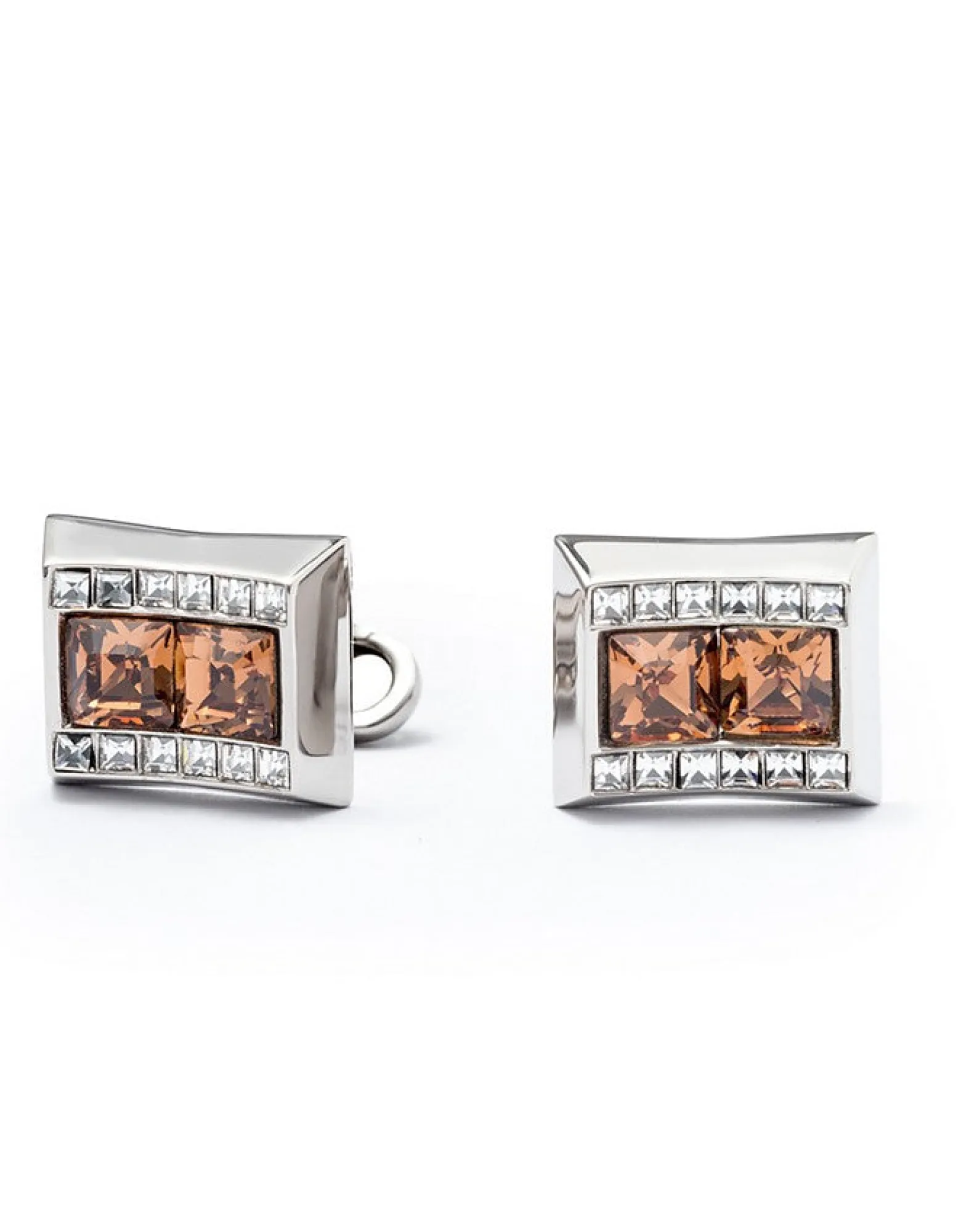 Orange Square Stone Cufflinks<Forzieri Best Sale