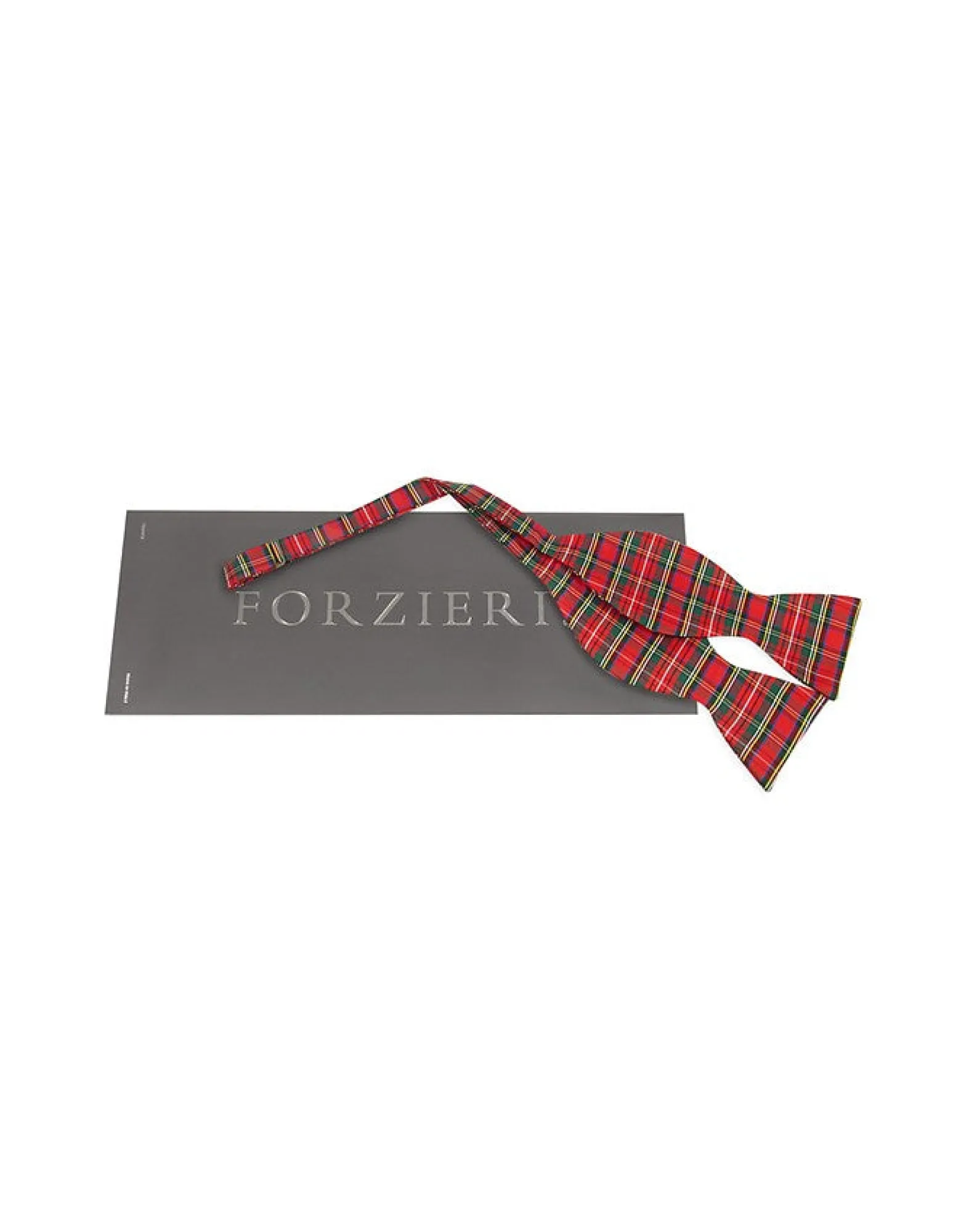 Red & Green Plaid Printed Silk Self-tie Bowtie<Forzieri Cheap