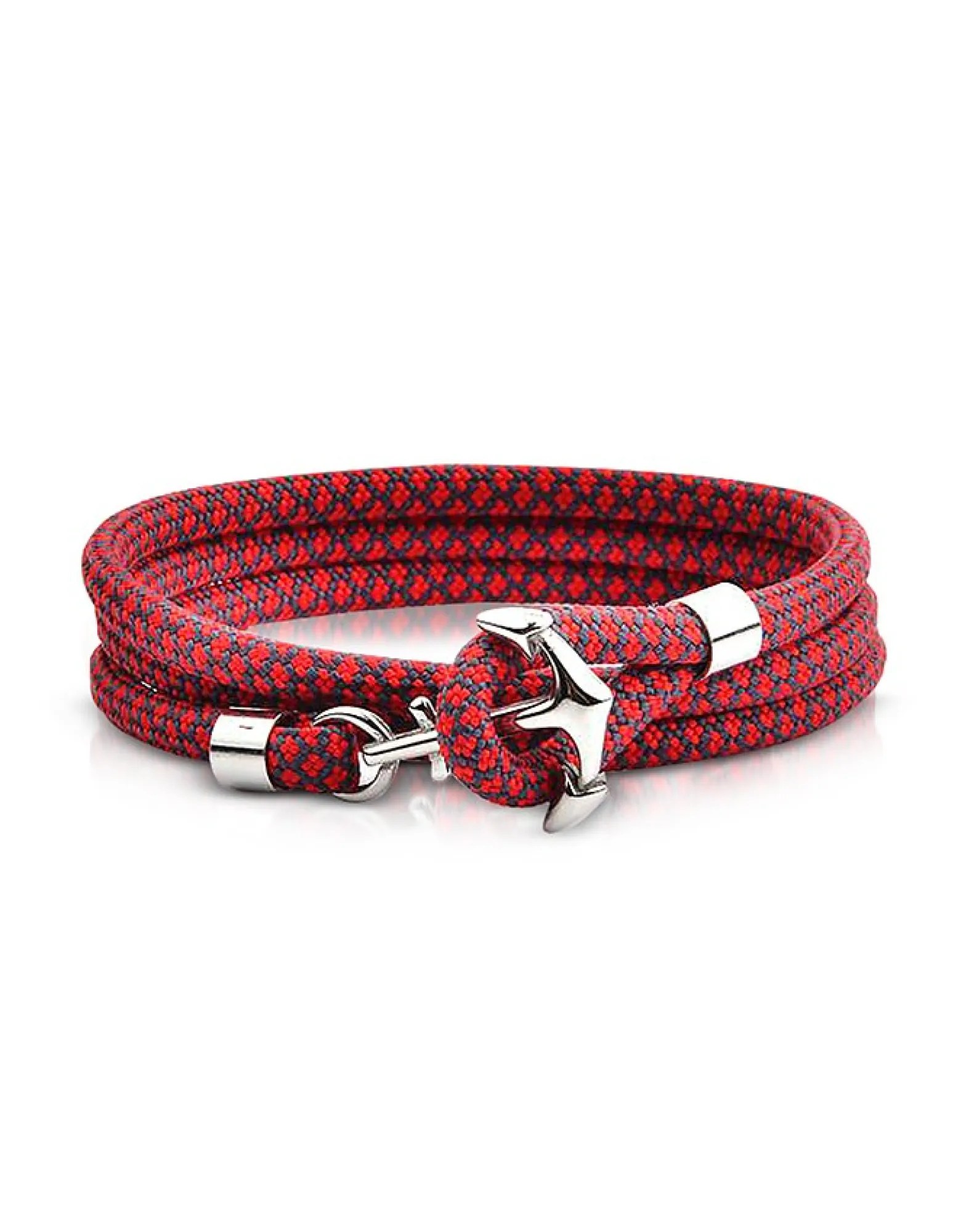 Red Black Rope Triple Bracelet w/Anchor<Forzieri Discount