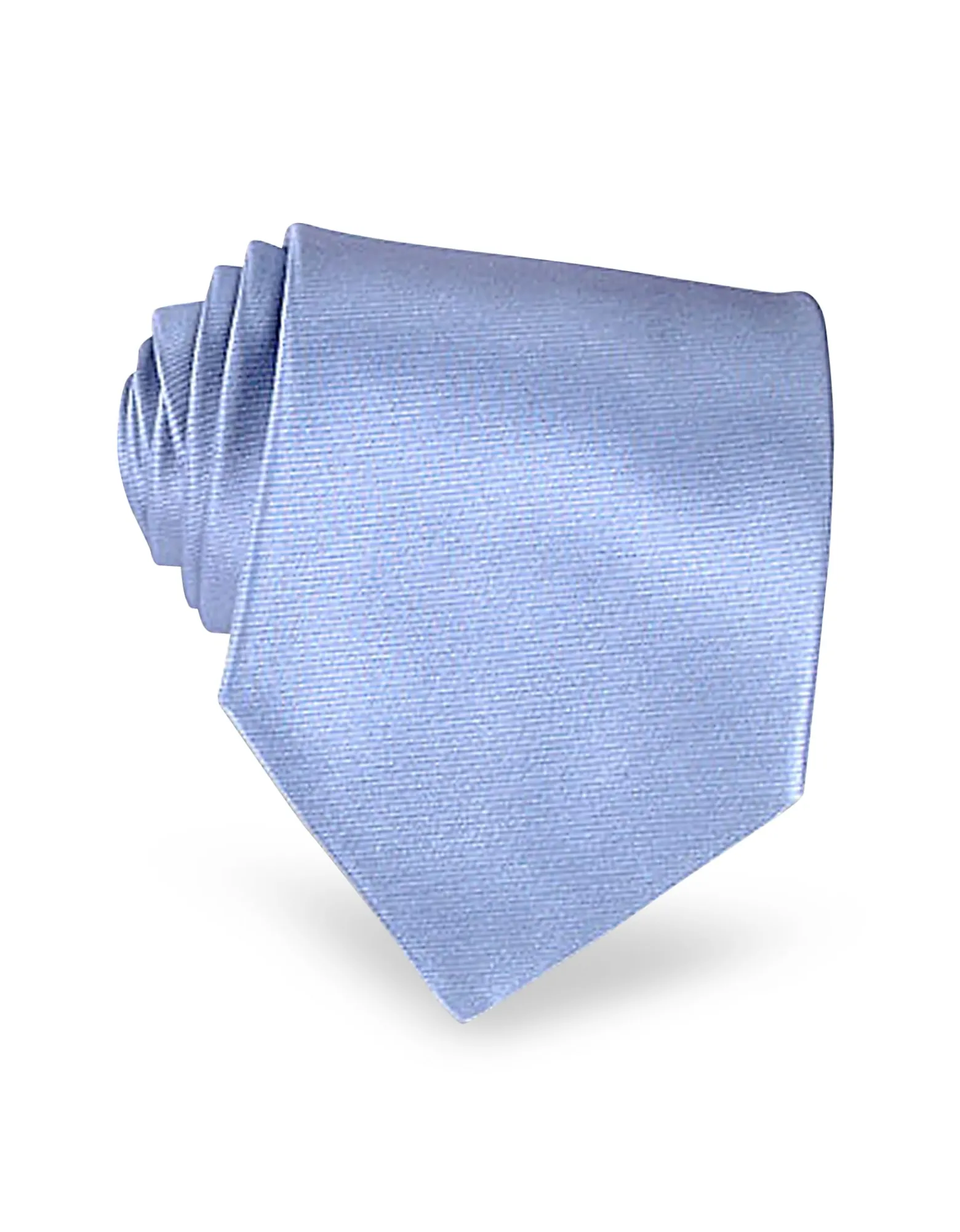 Shimmering Solid Sky Blue Textured Silk Tie<Forzieri Shop