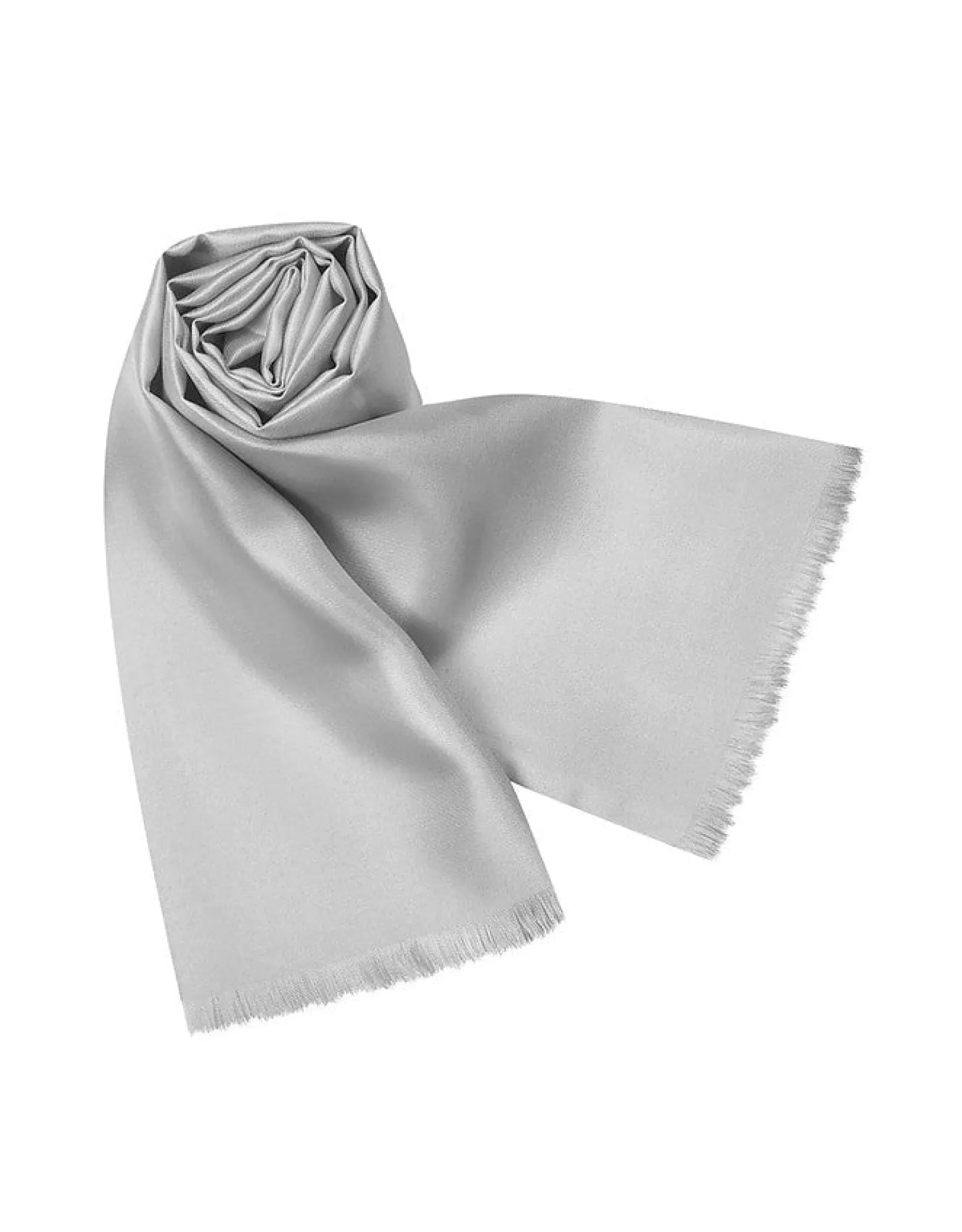 Silver Solid Silk Scarf<Forzieri Outlet