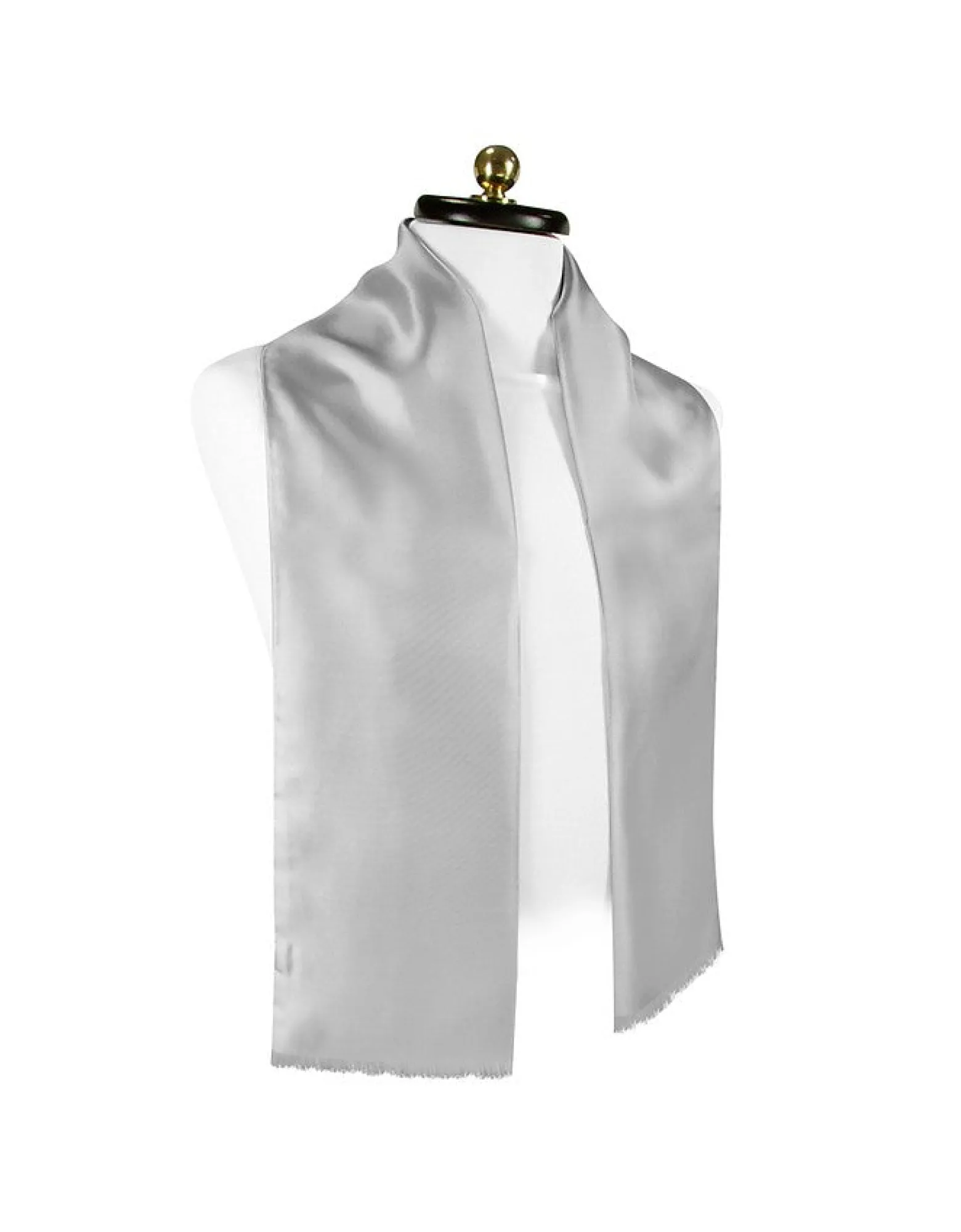 Silver Solid Silk Scarf<Forzieri Outlet