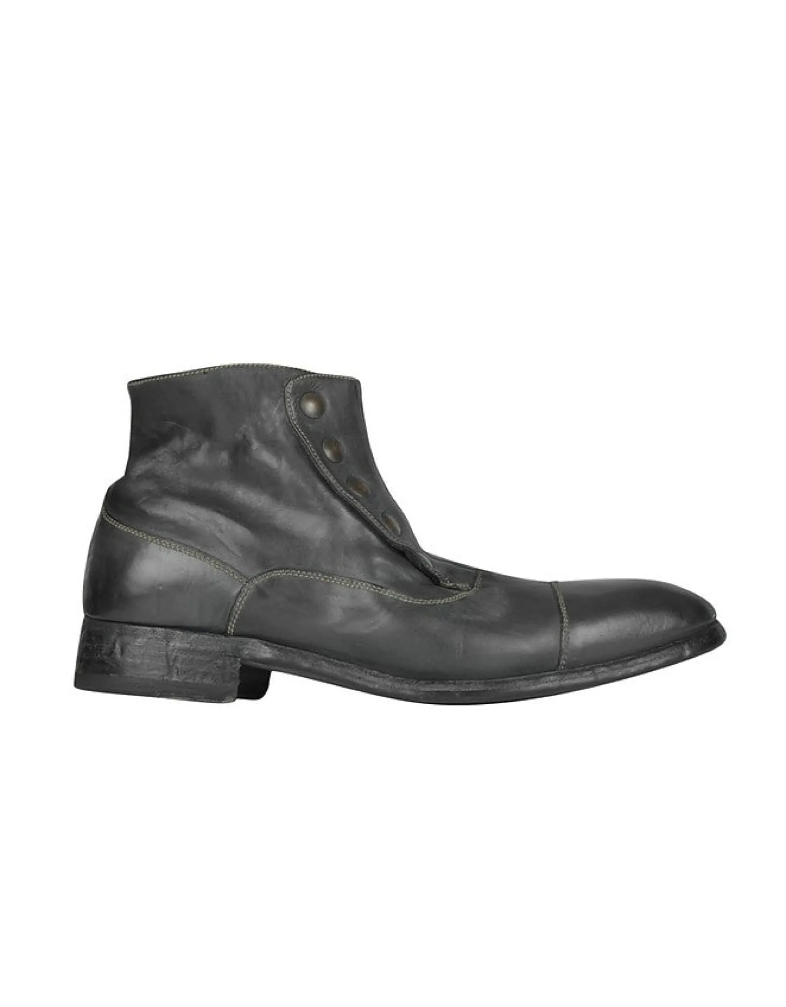 Smoke Grey Washed Leather Boots<Forzieri Sale