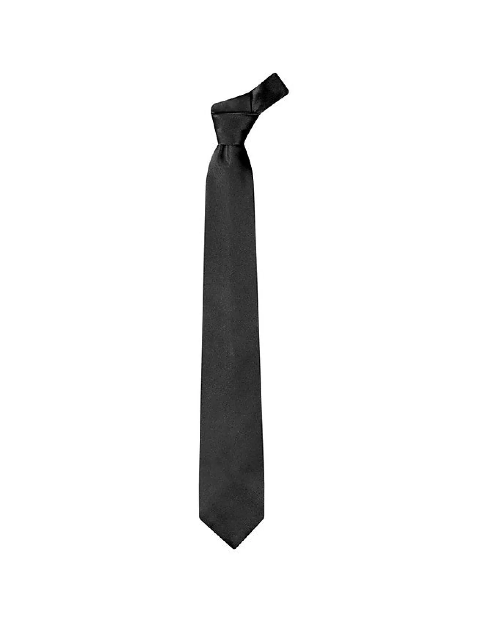 Solid Black Pure Silk Tie<Forzieri Outlet