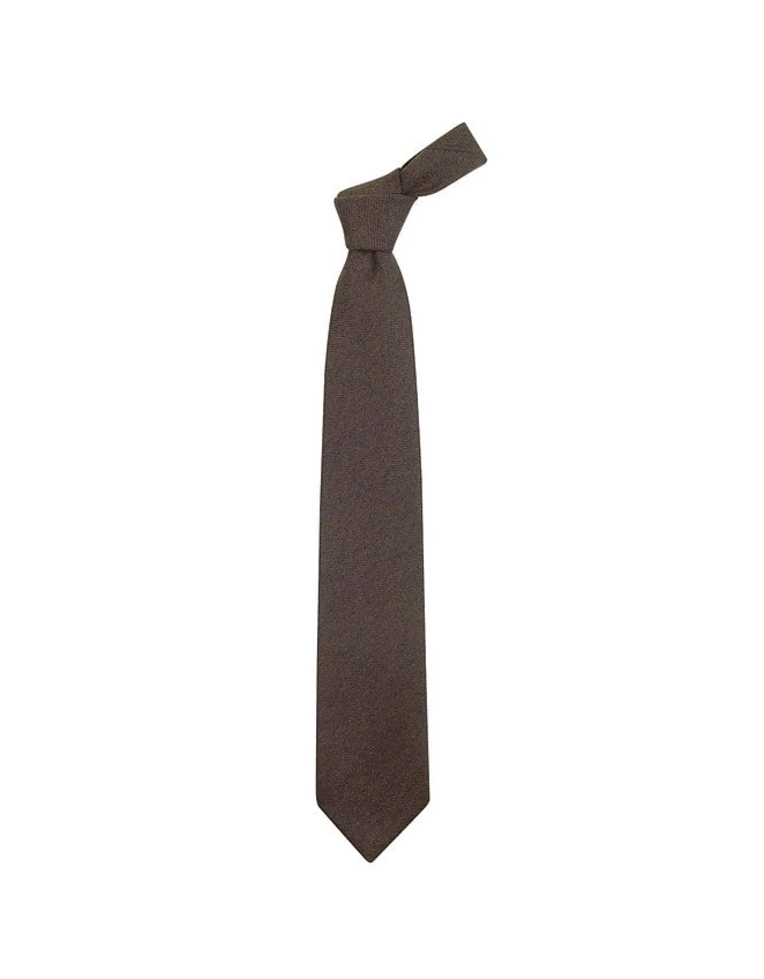 Solid Brown Cashmere Tie<Forzieri Store