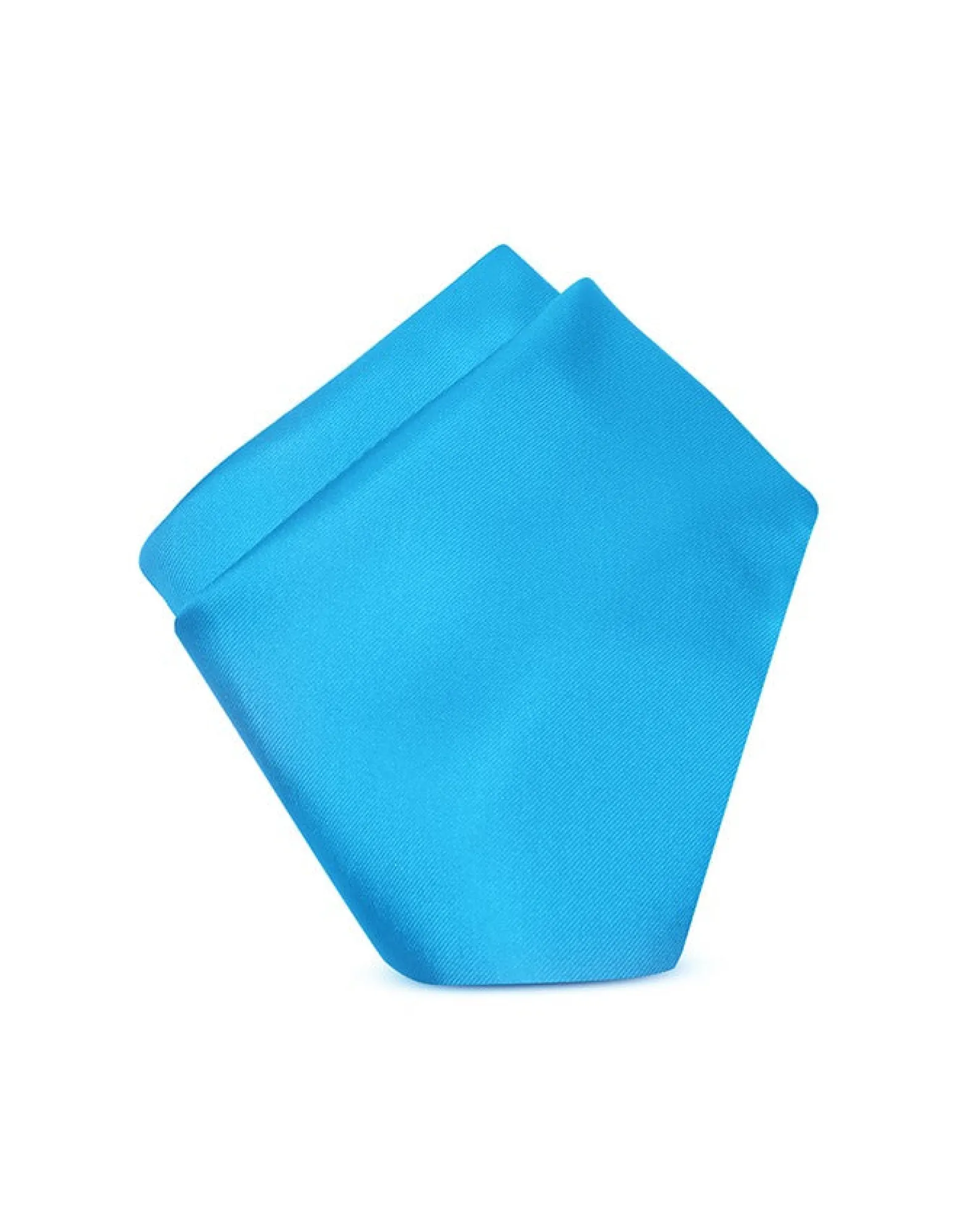 Turquoise Solid Silk Pocket Square<Forzieri Cheap