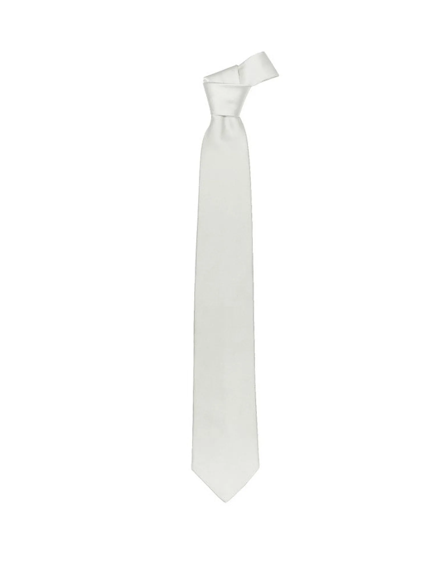 White Solid Silk Tie<Forzieri Flash Sale